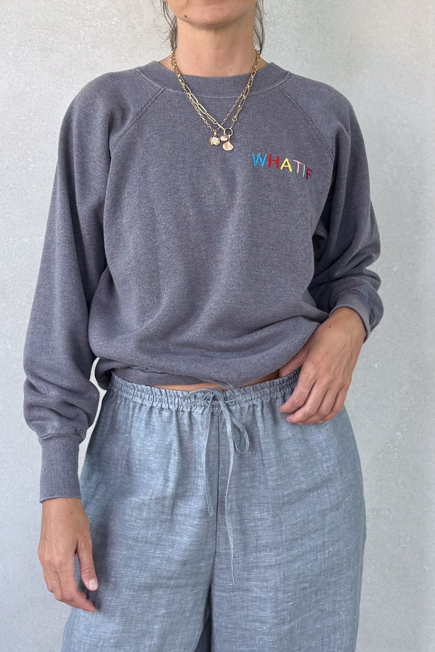 What If Sweatshirt - Pewter XS/S