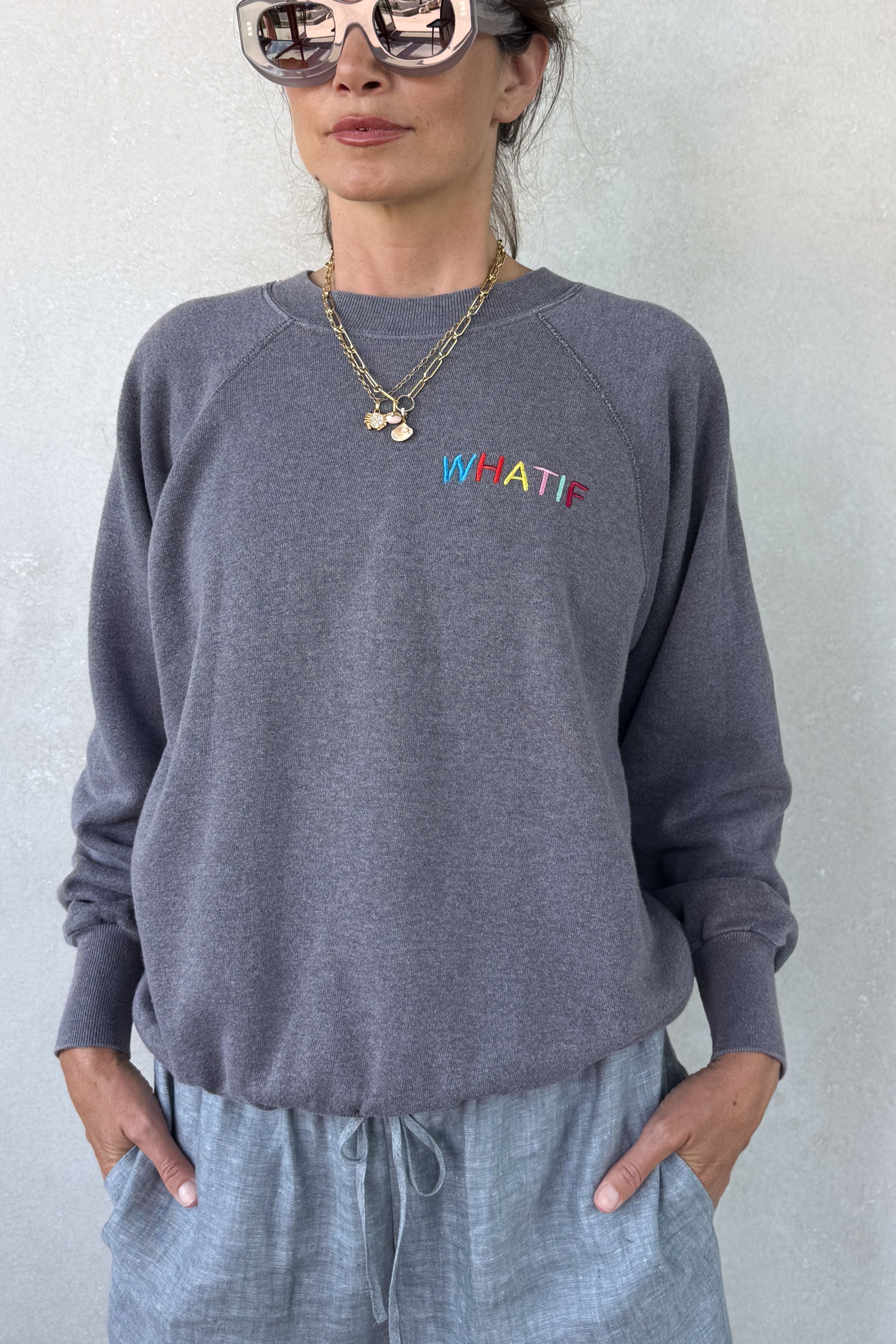 What If Sweatshirt - Pewter XS/S