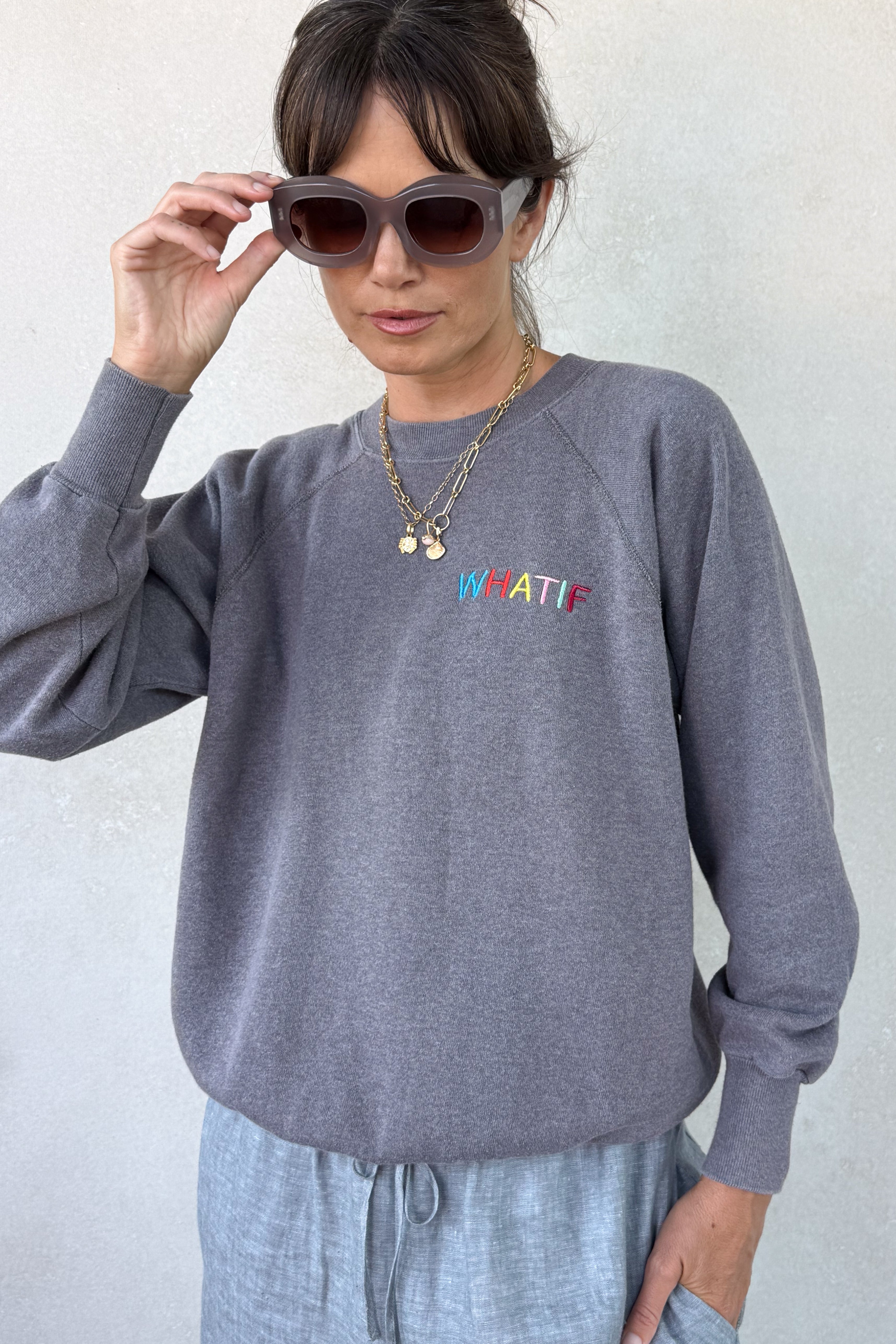 What If Sweatshirt - Pewter XS/S