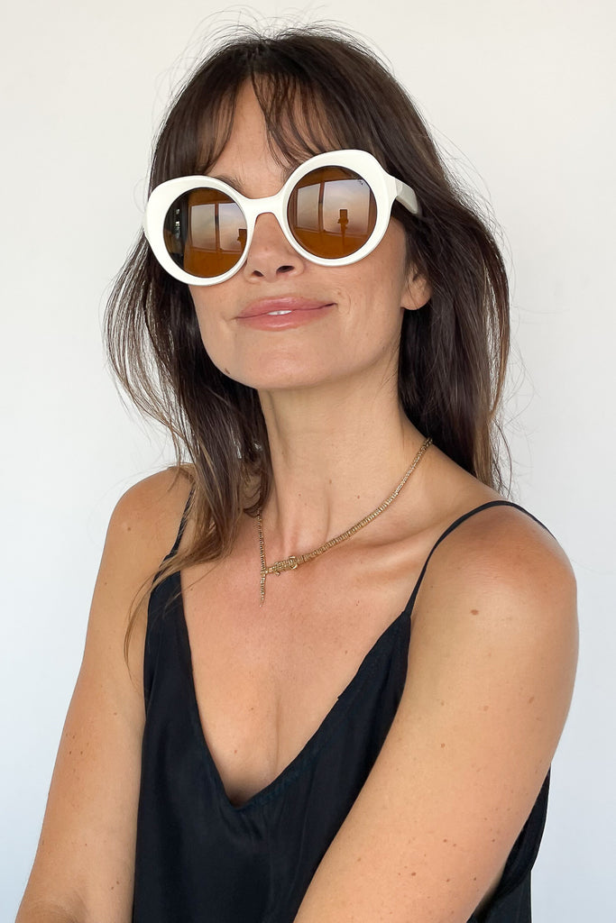 Carlota Sunglasses, Natural White