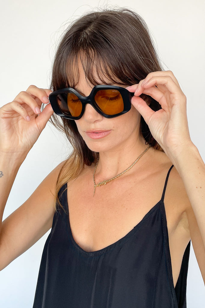 Stella Sunglasses, Natural Black