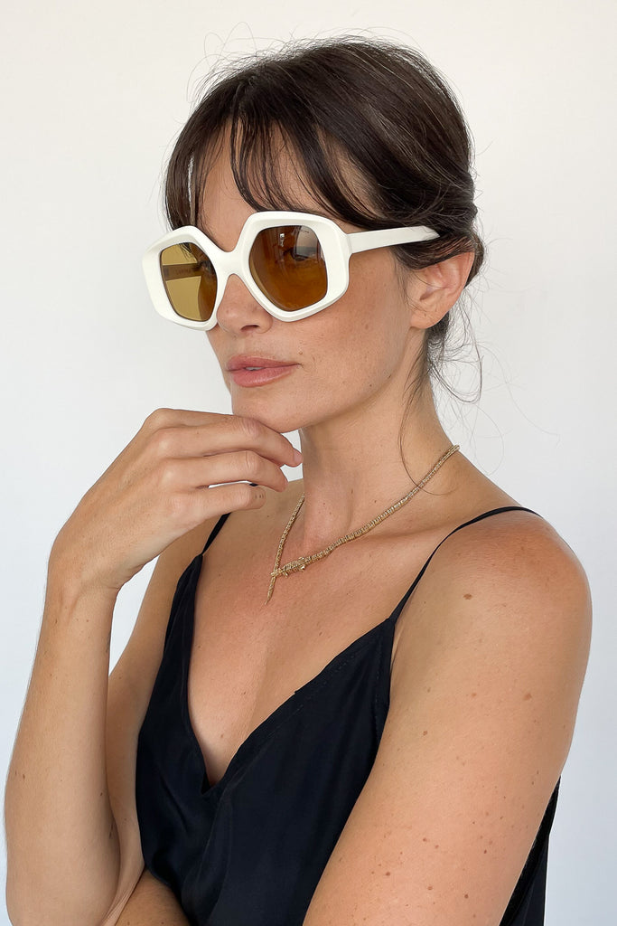 Stella Sunglasses, Natural White
