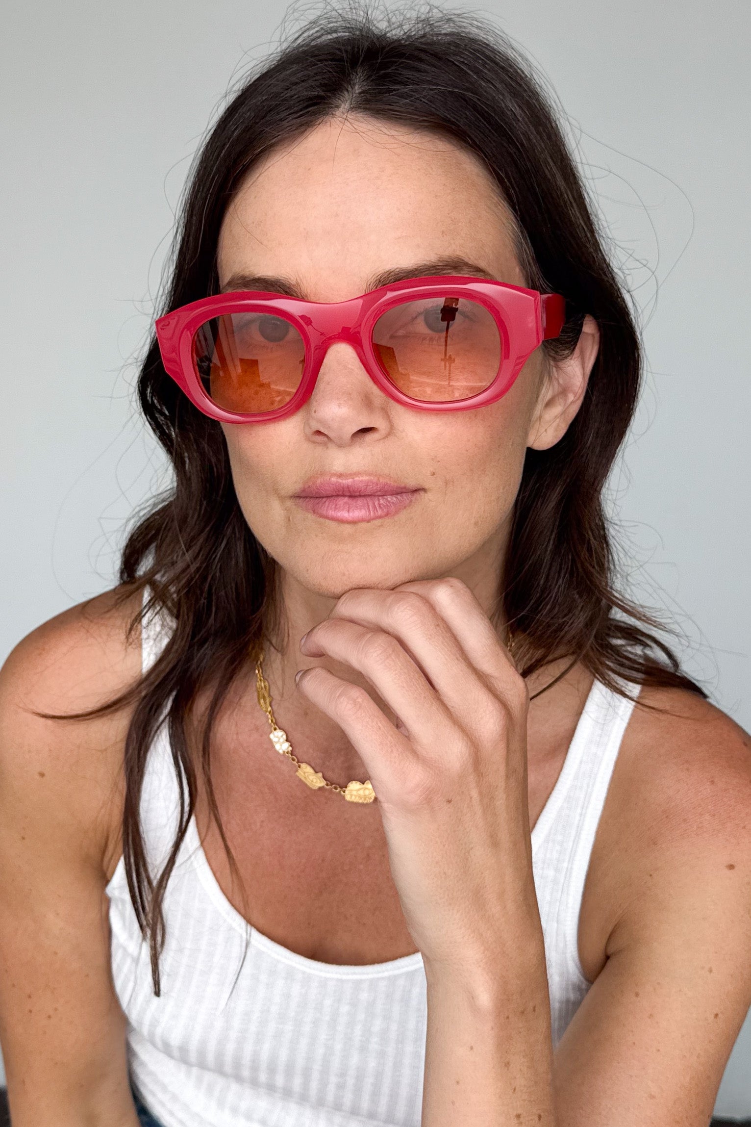 Tom Sunglasses, Golden Pink