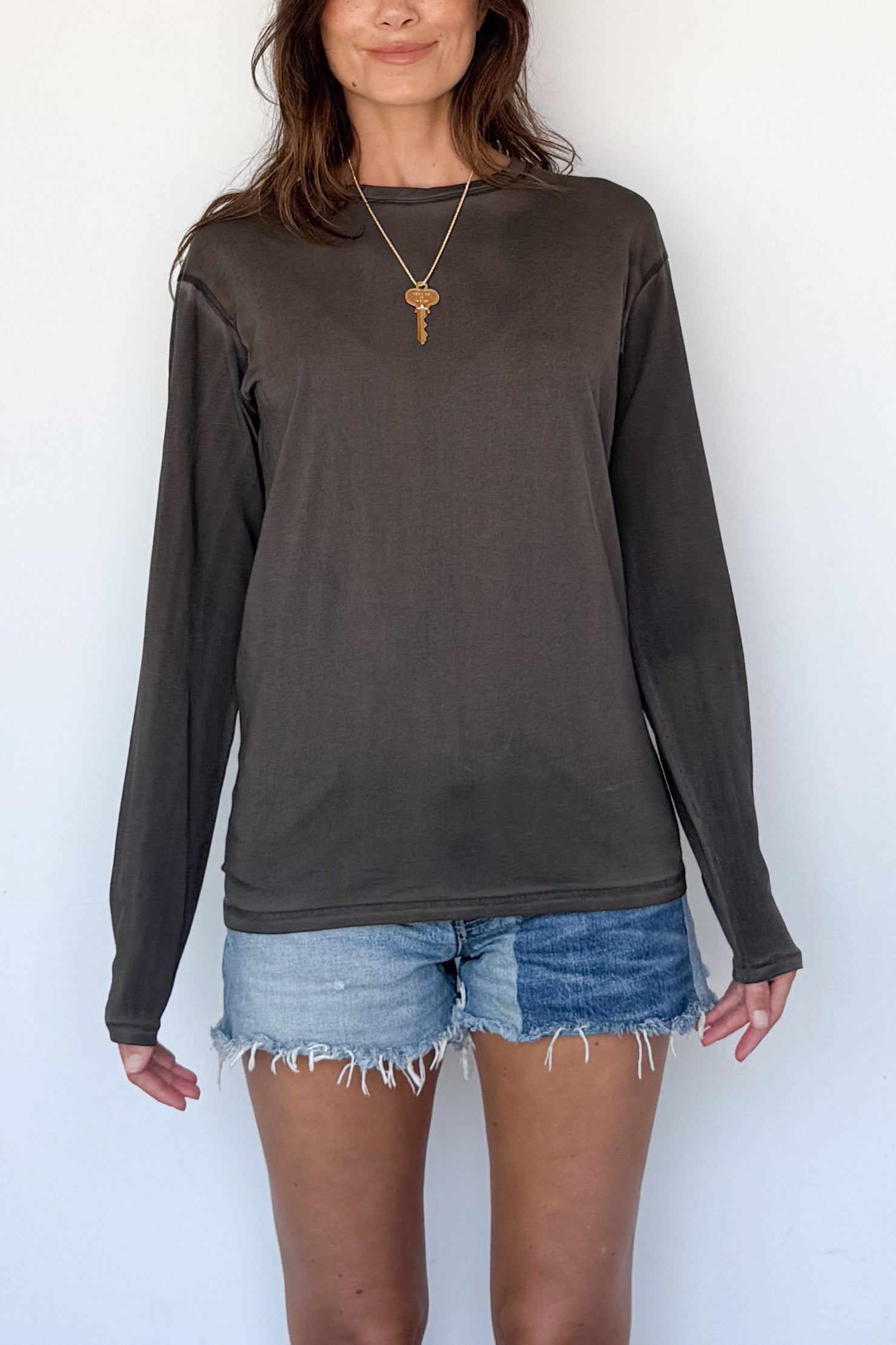 Bias Long Sleeve Tee