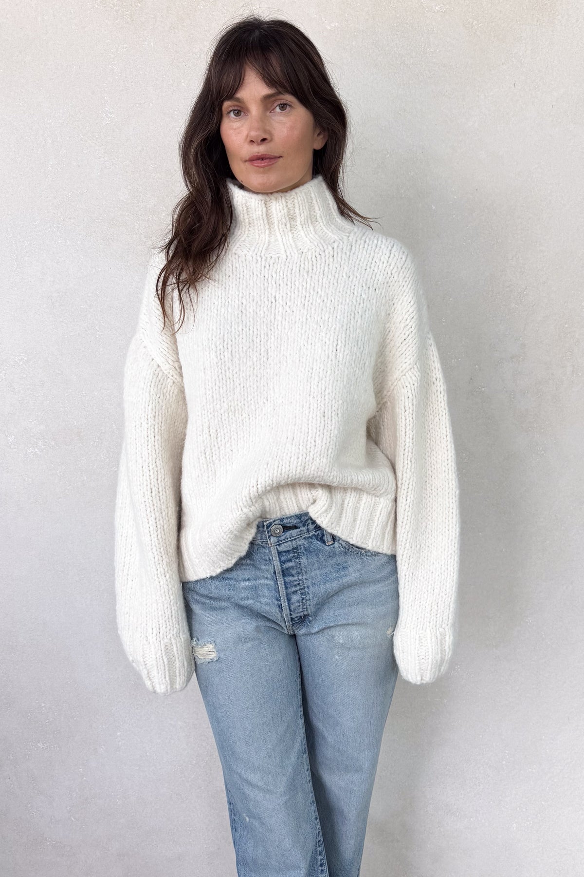 Handknit Mockneck Sweater