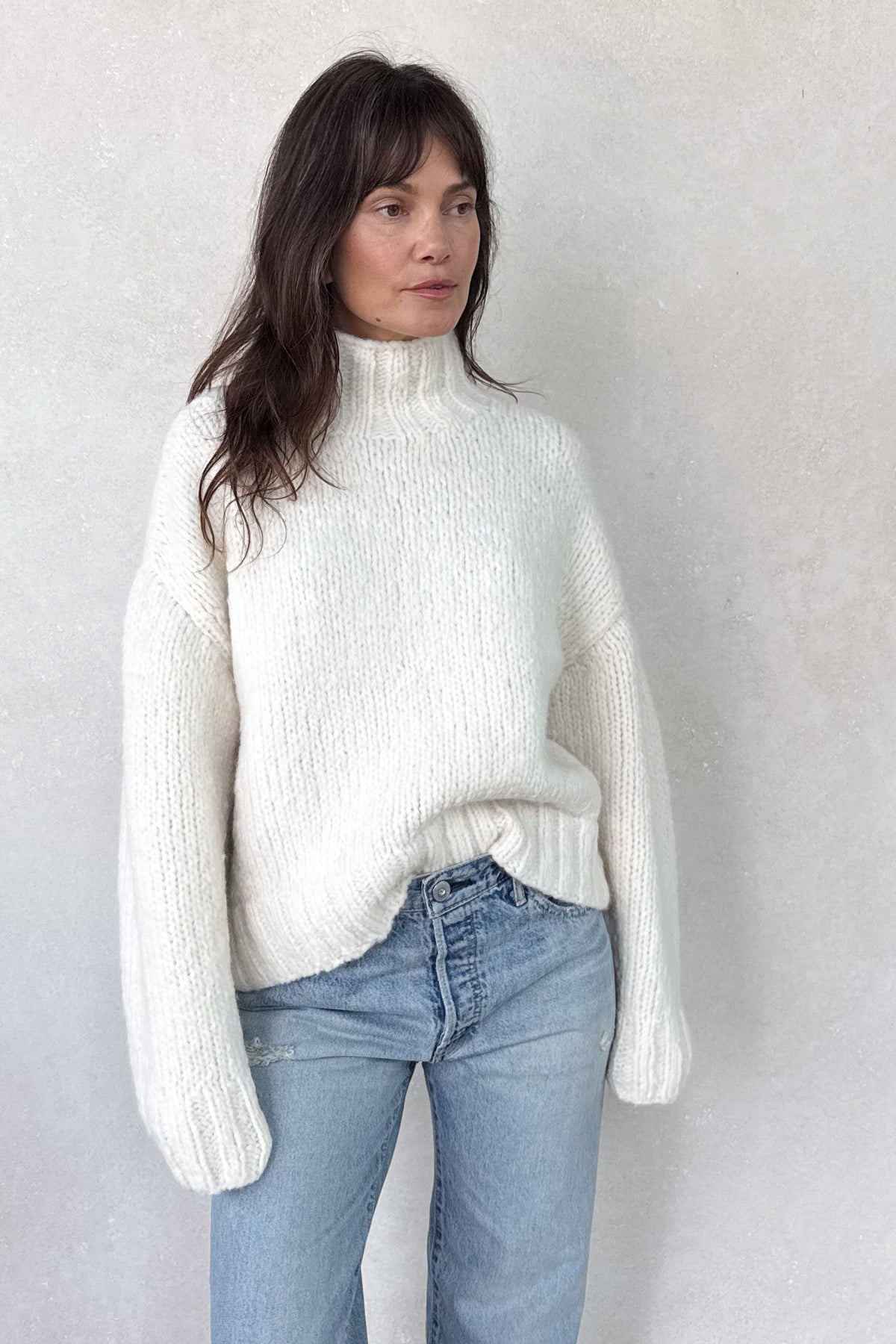 Handknit Mockneck Sweater