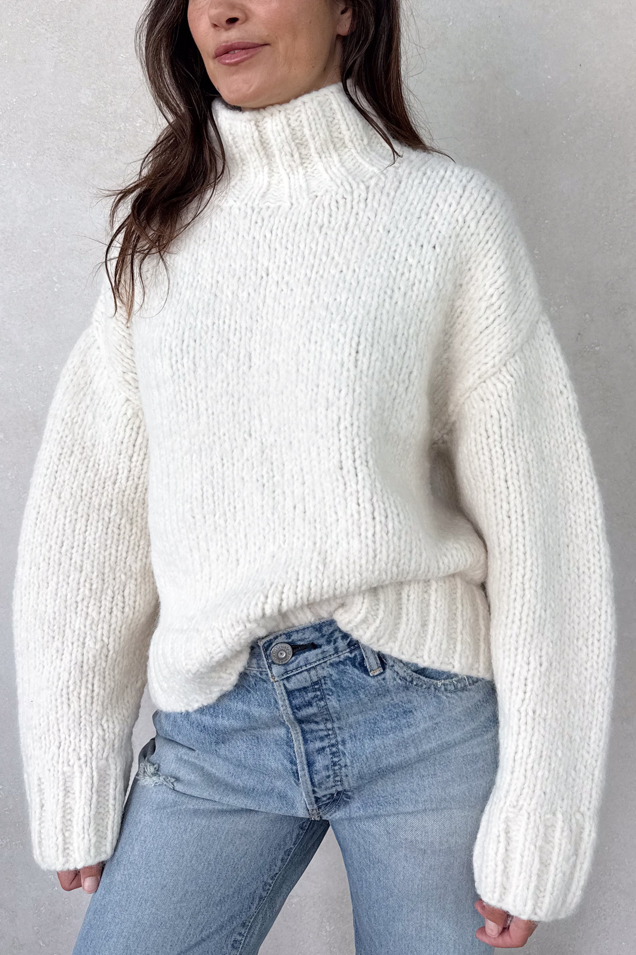 Handknit Mockneck Sweater