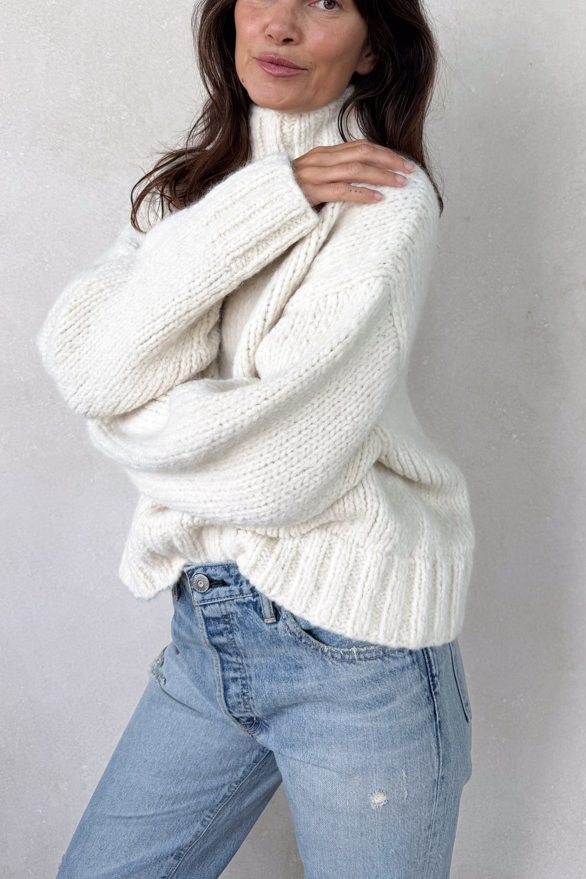 Handknit Mockneck Sweater