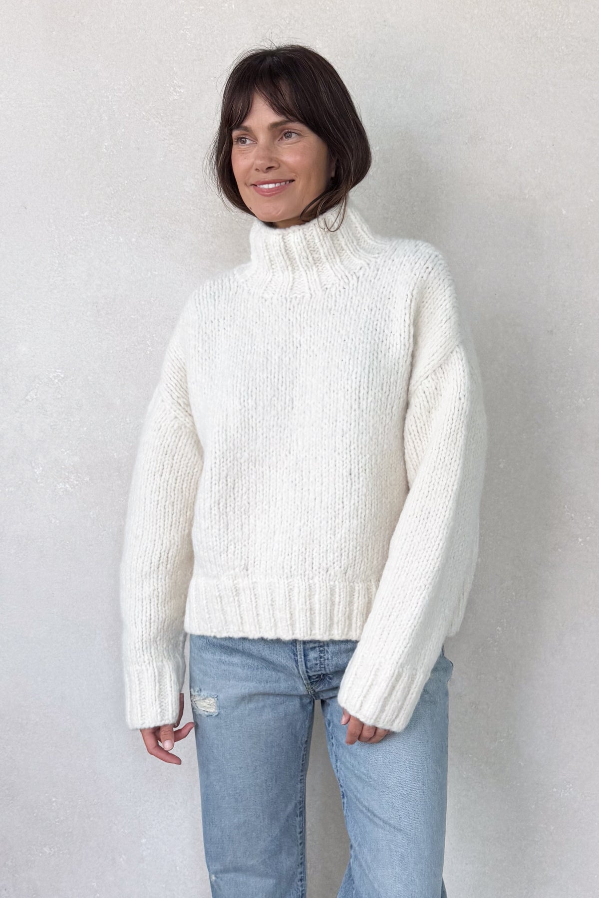 Handknit Mockneck Sweater