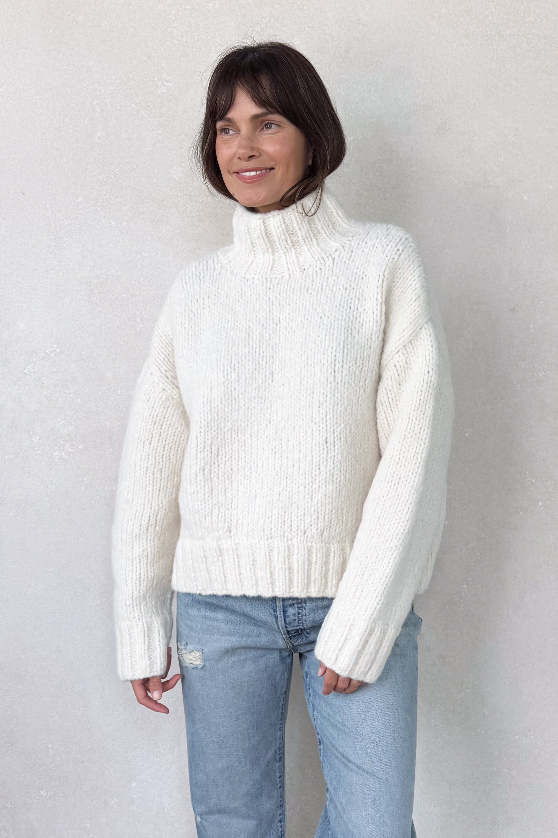 Handknit Mockneck Sweater