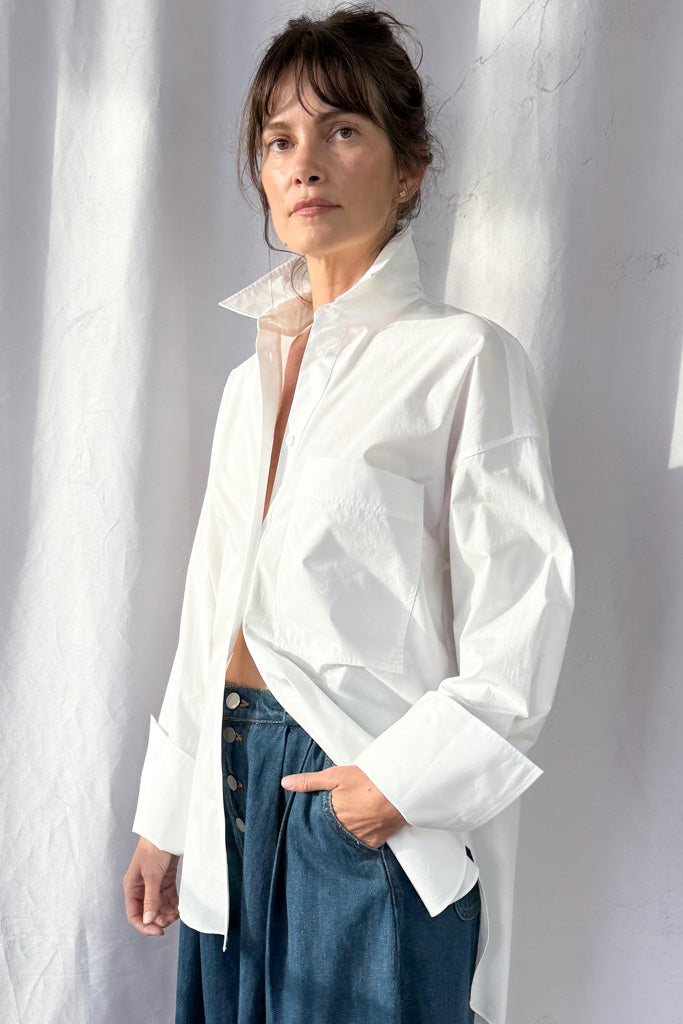 Poplin Button Up Shirt