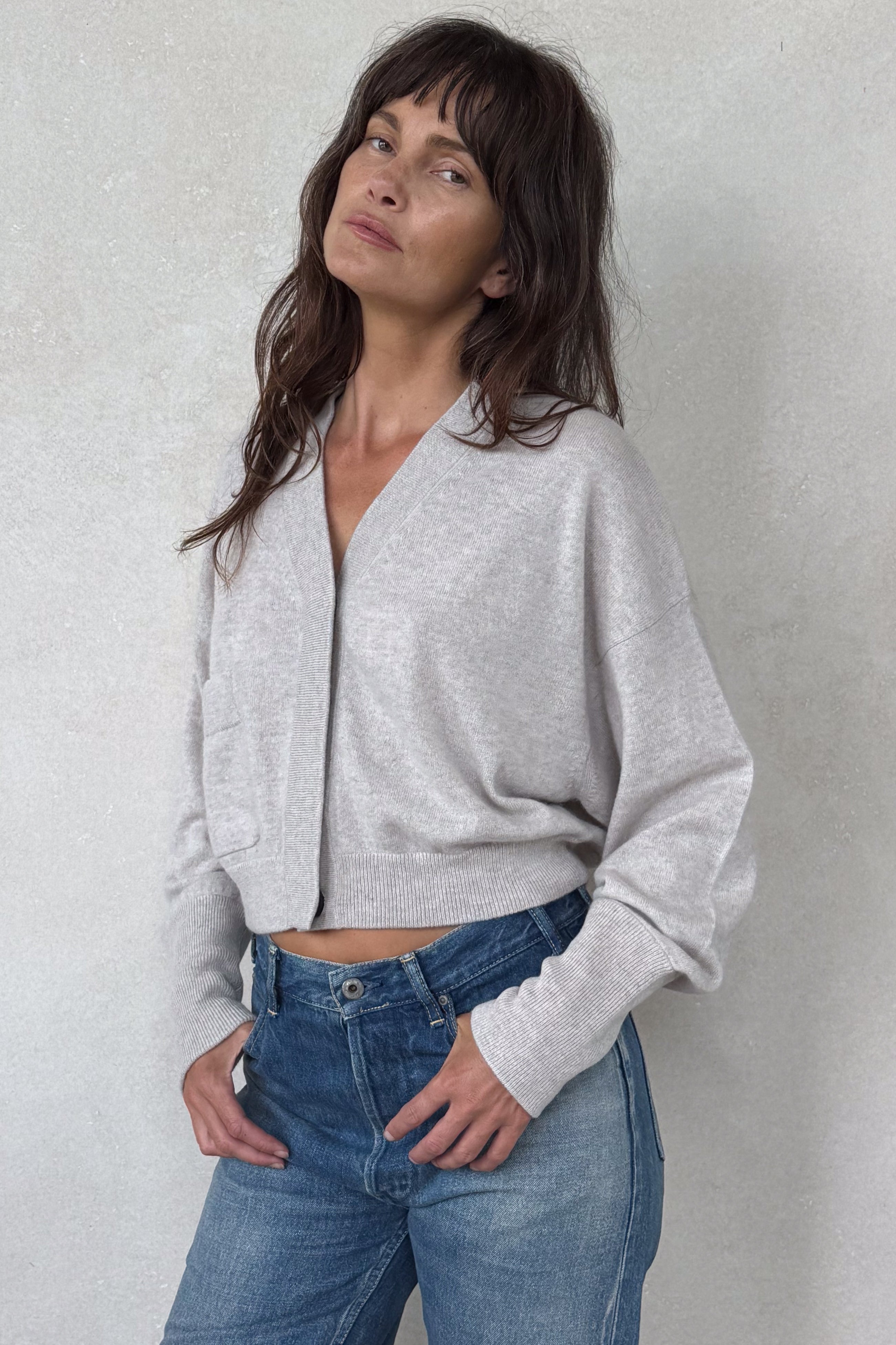Bruges Light Beige Cashmere Cardigan