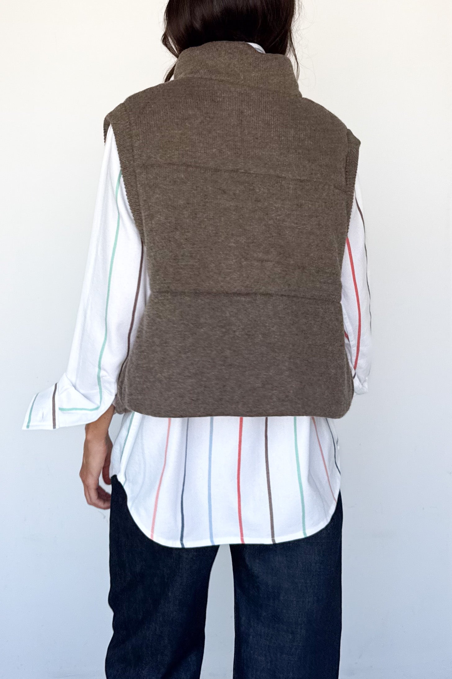 Olive Montana Cashmere Puffer Vest