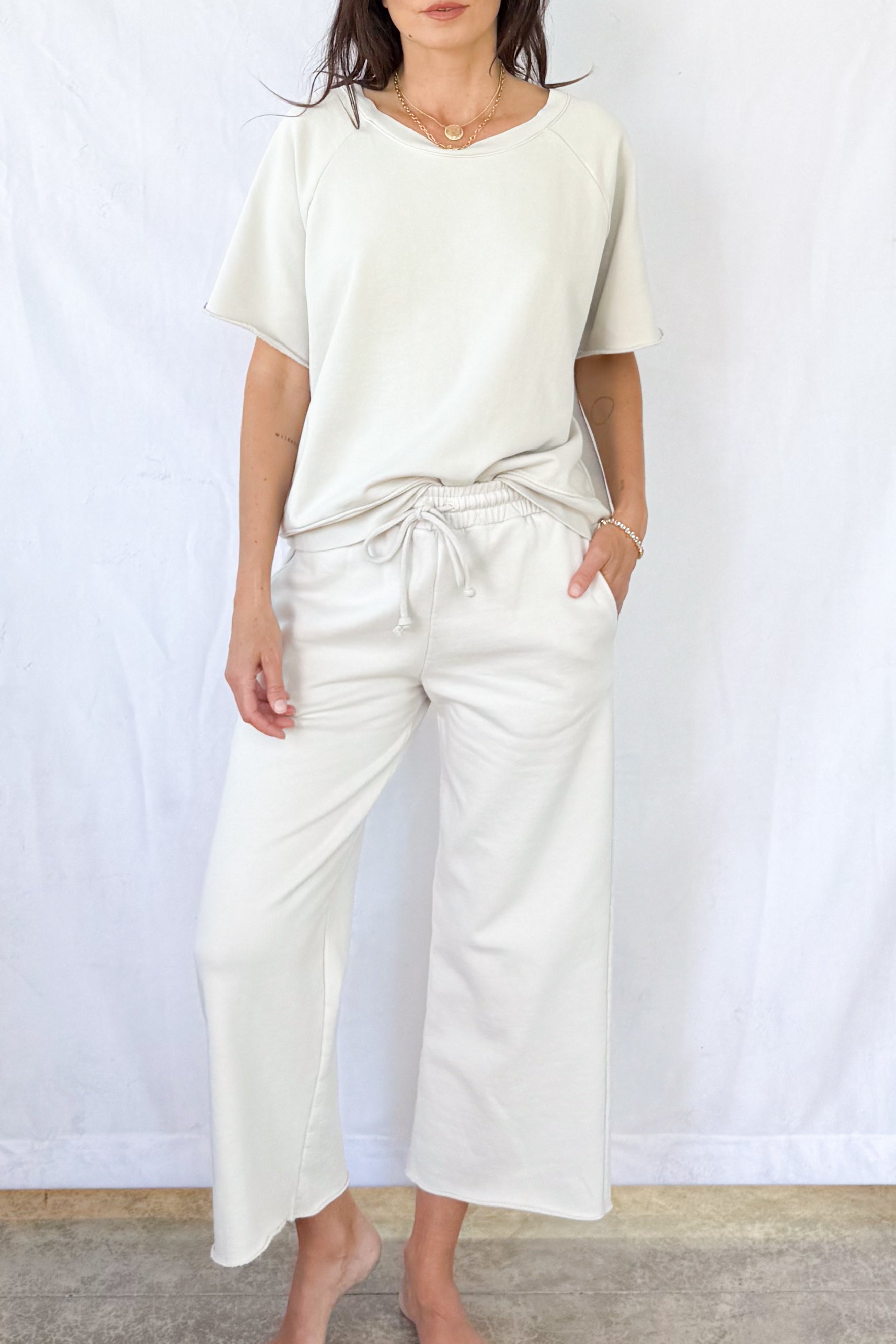 Fleece Short Sleeve Sweatshirt