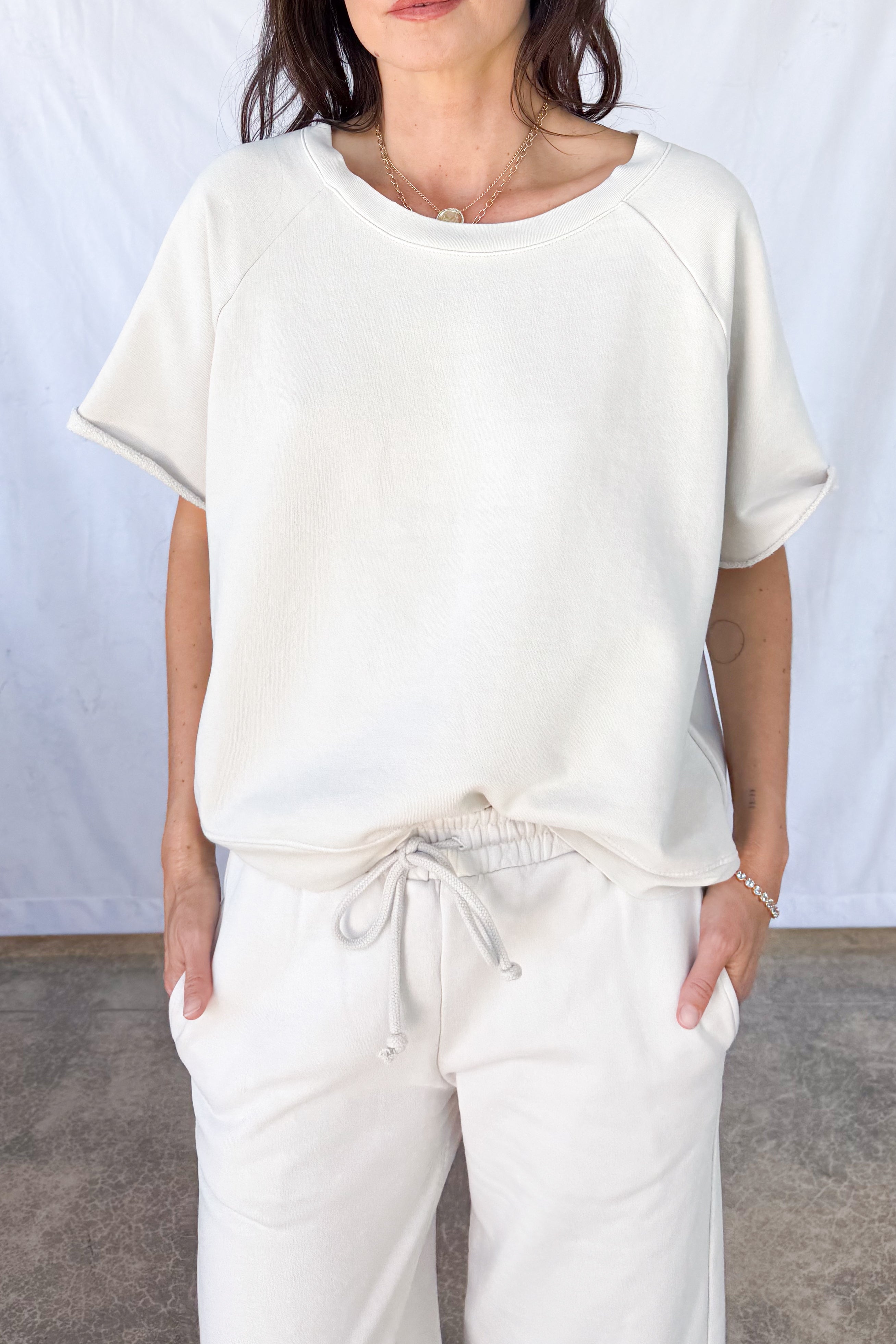 Fleece Short Sleeve Sweatshirt