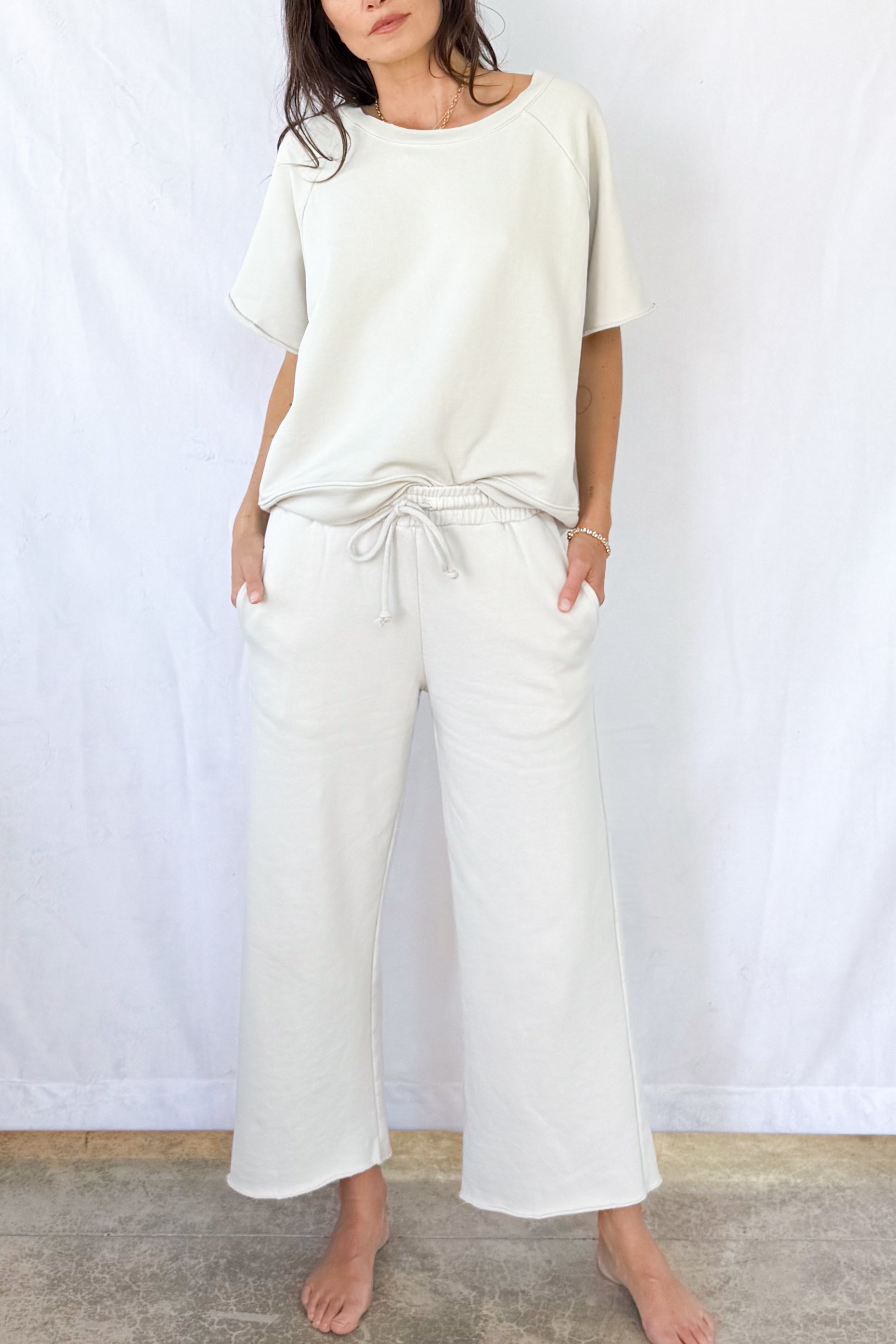 Fleece Short Sleeve Sweatshirt