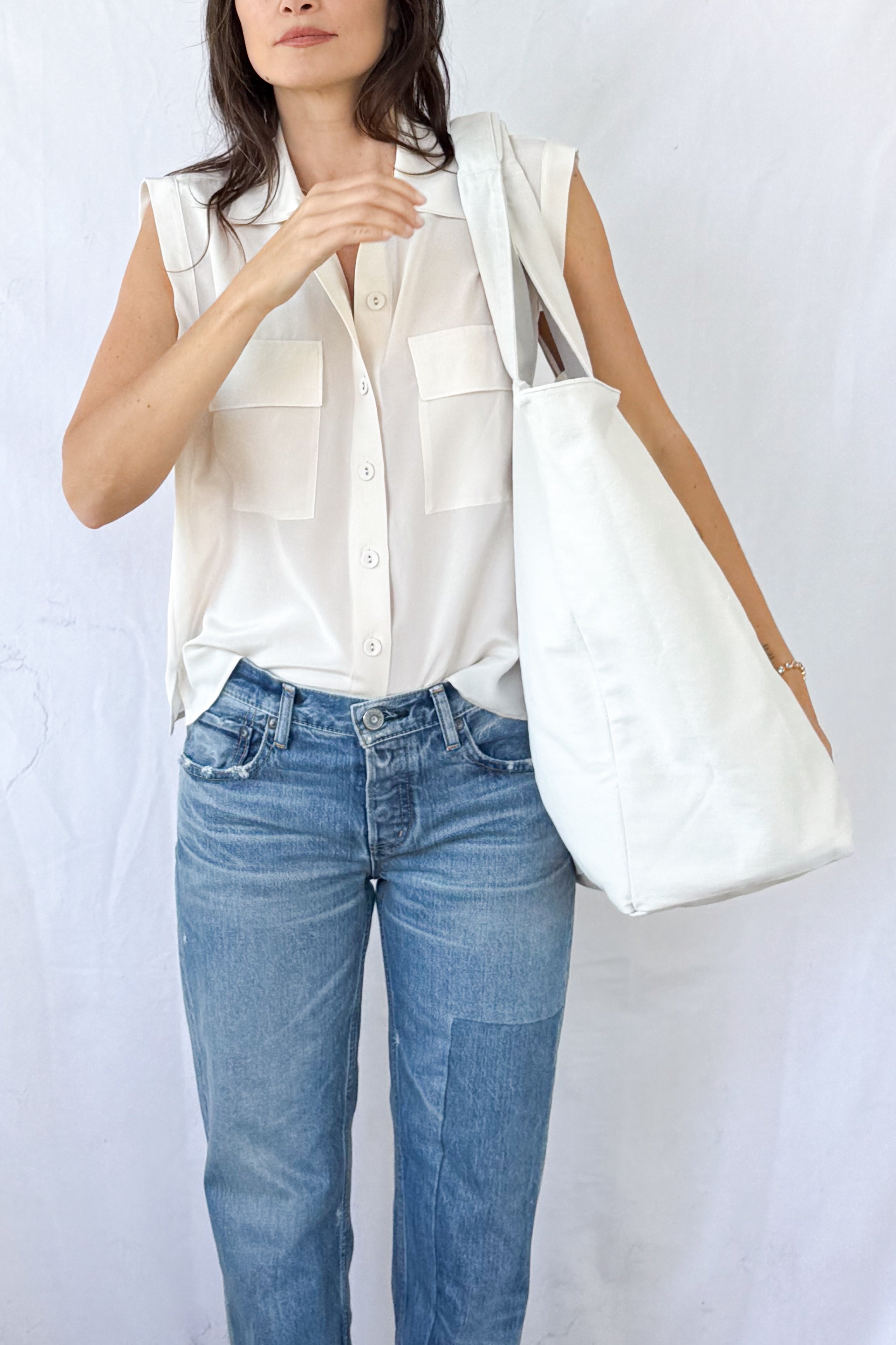 Washed Greige Tote Bag