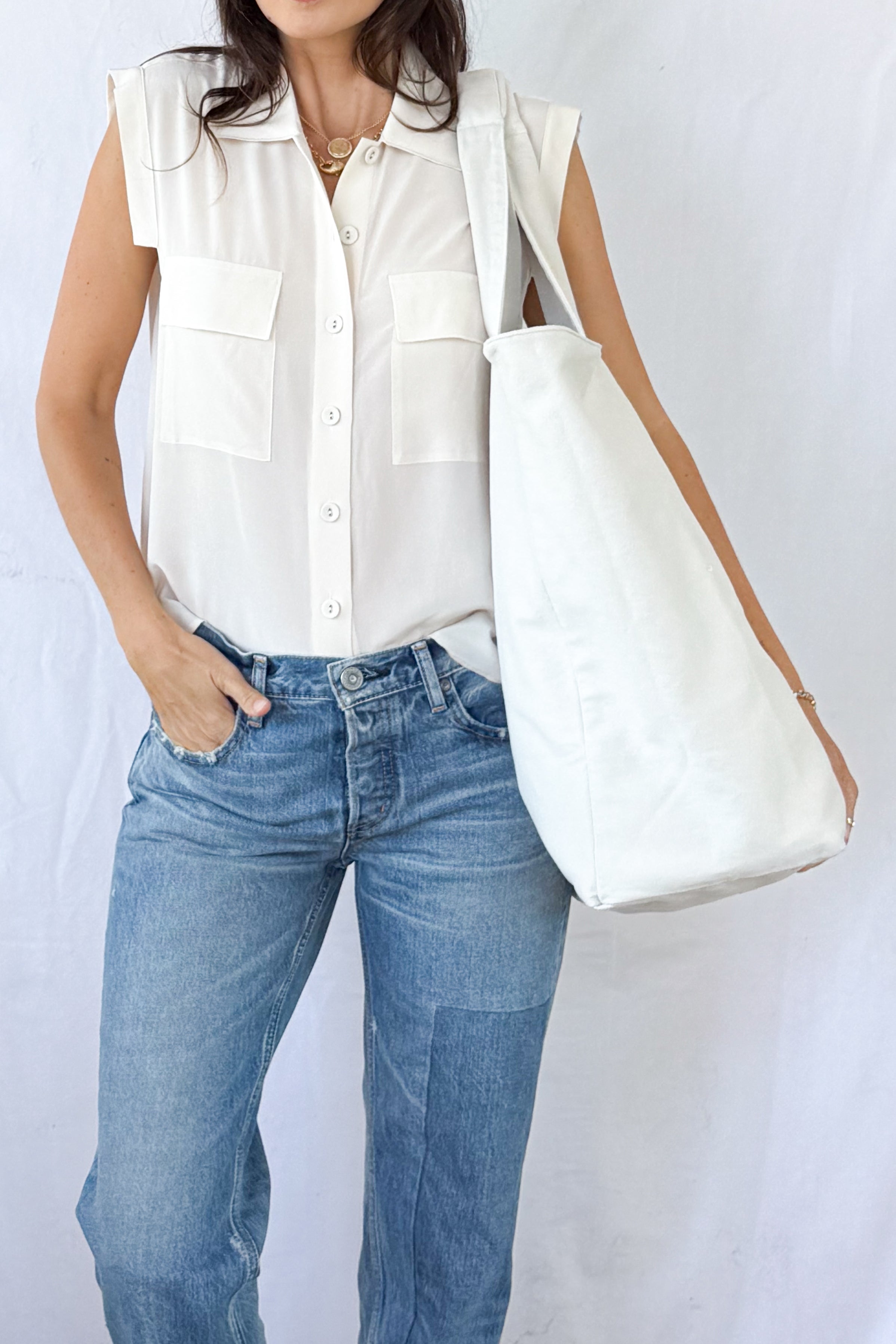 Washed Greige Tote Bag