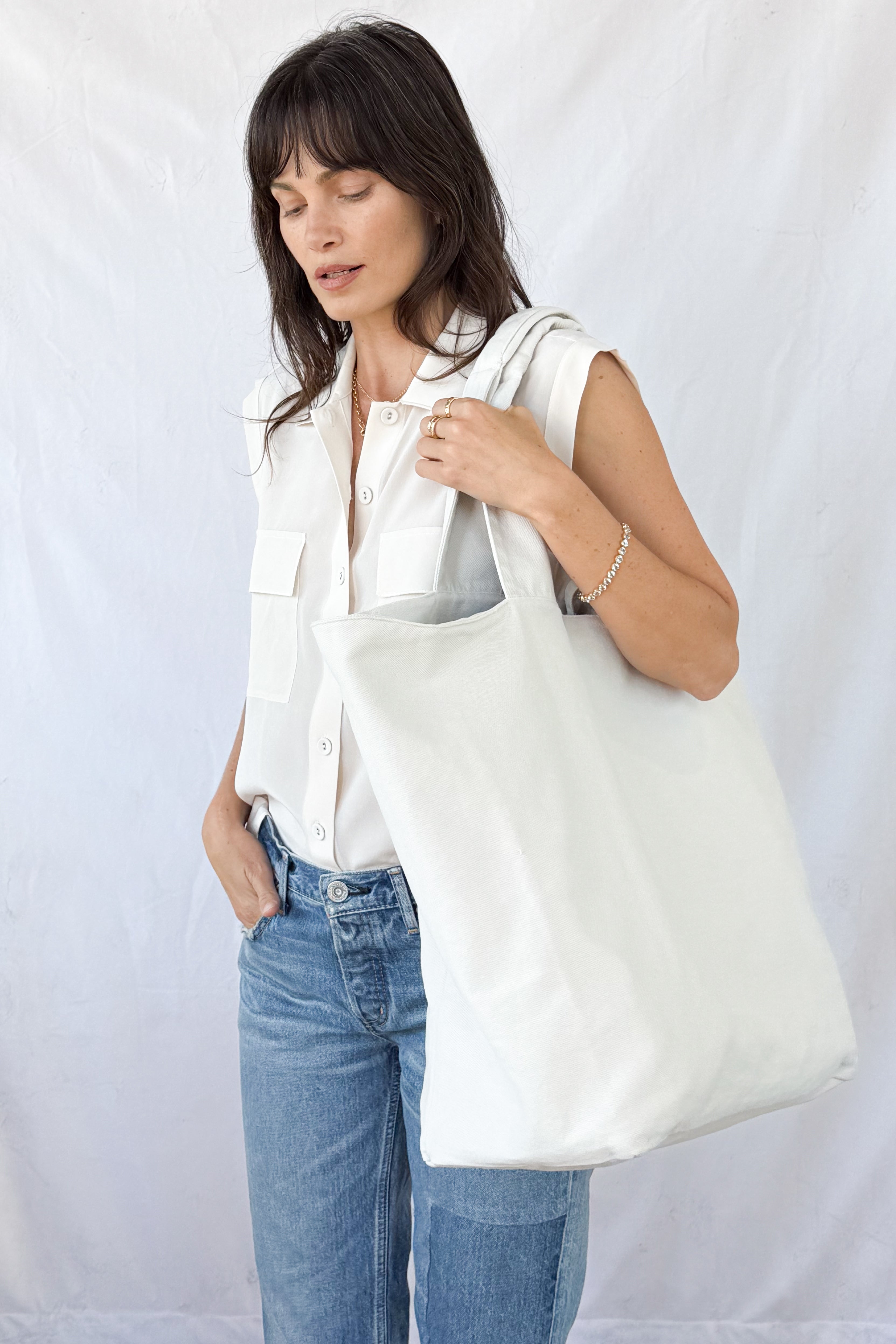 Washed Greige Tote Bag
