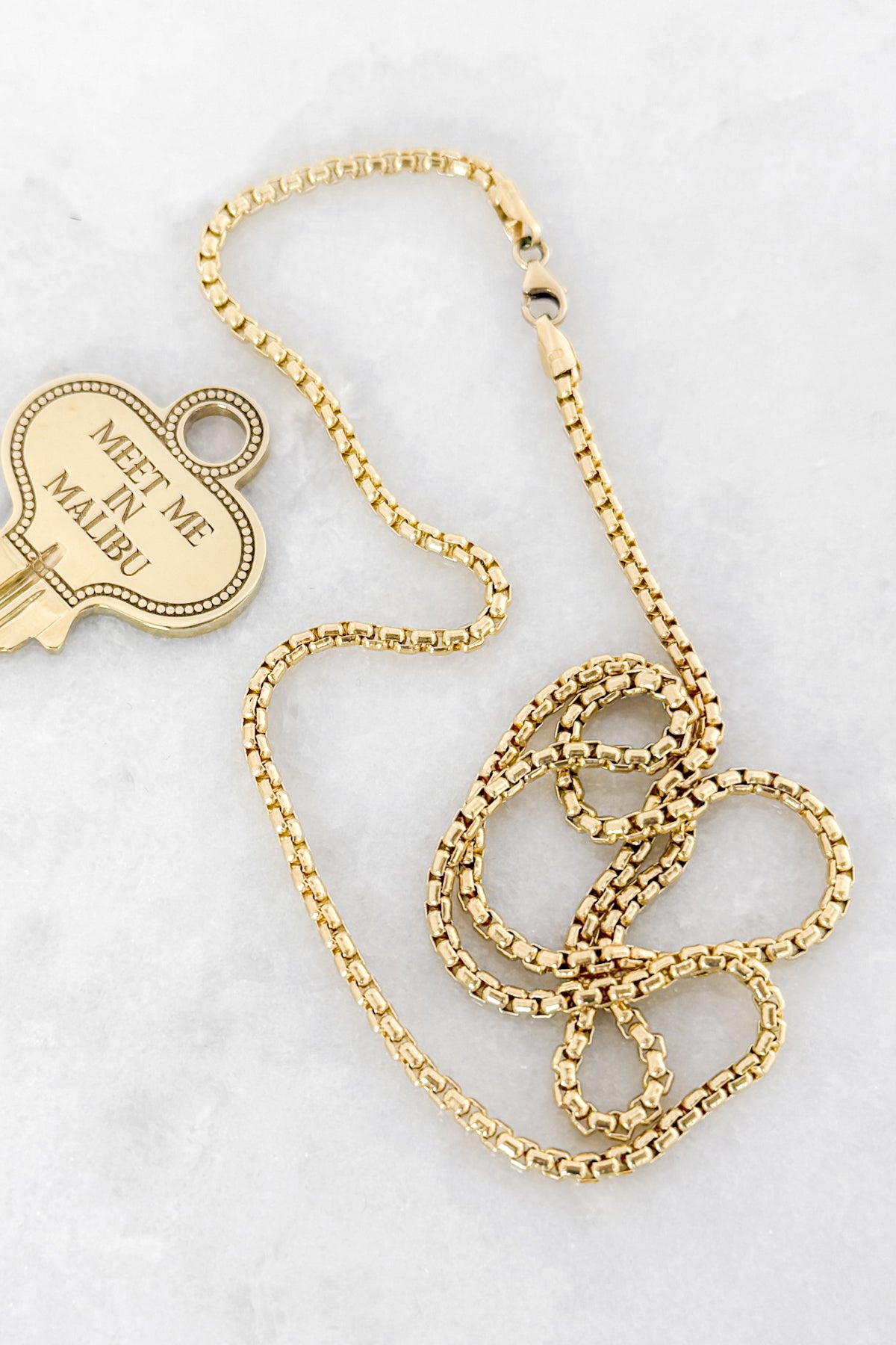Italian Rounded Box Chain Necklace