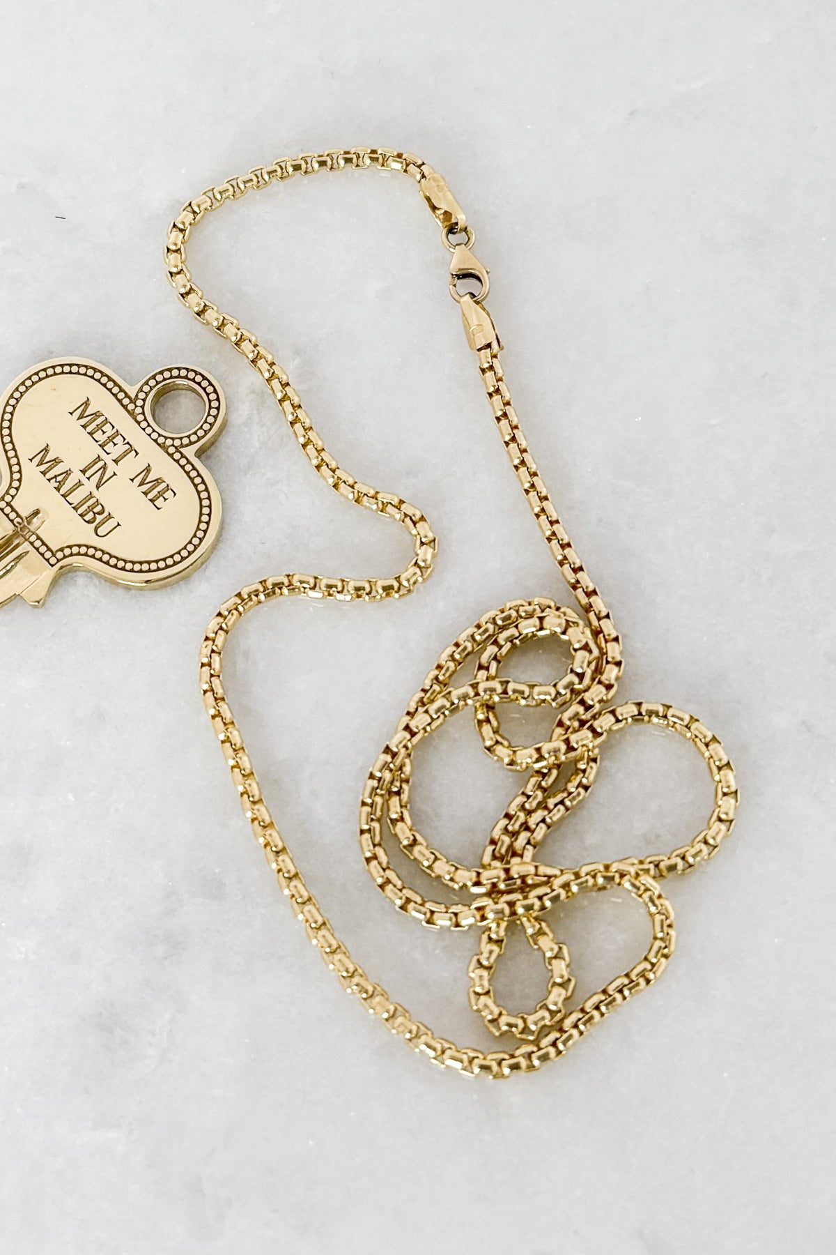 Italian Rounded Box Chain Necklace