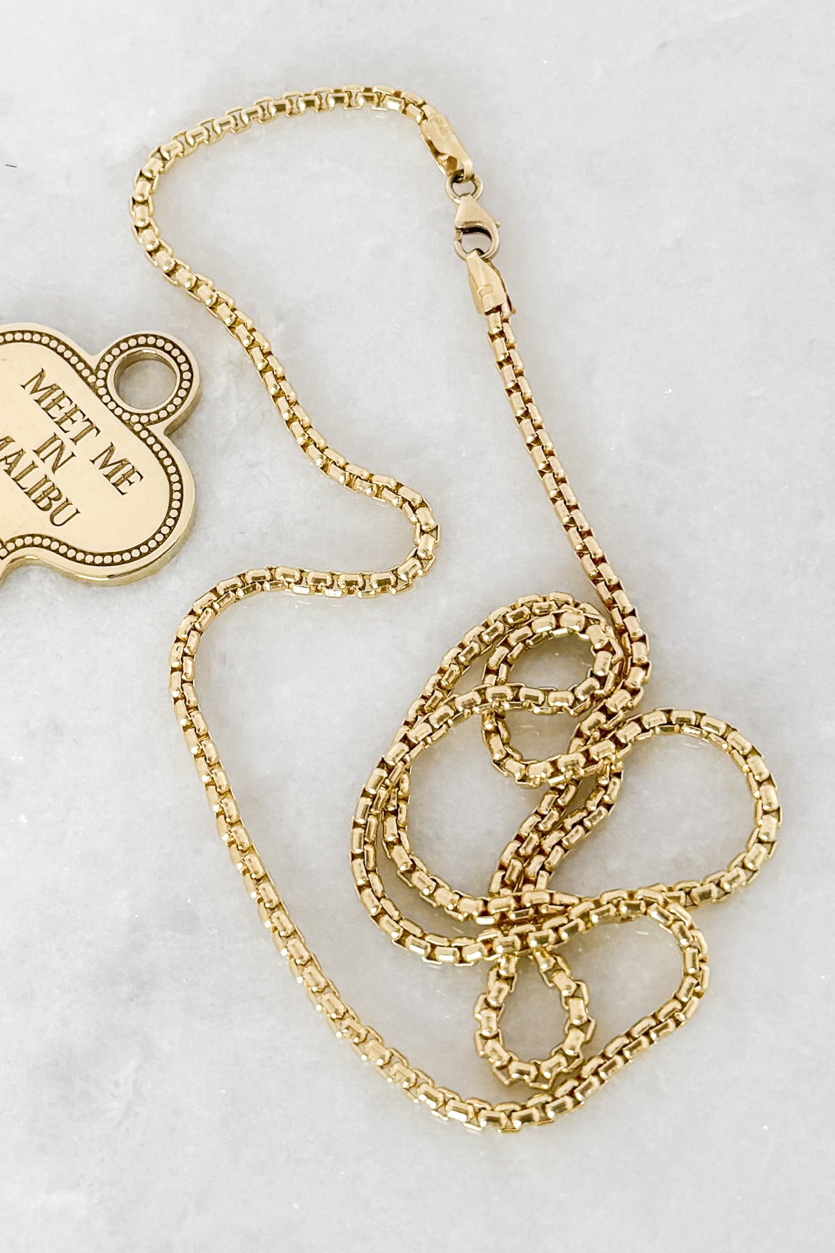 Italian Rounded Box Chain Necklace