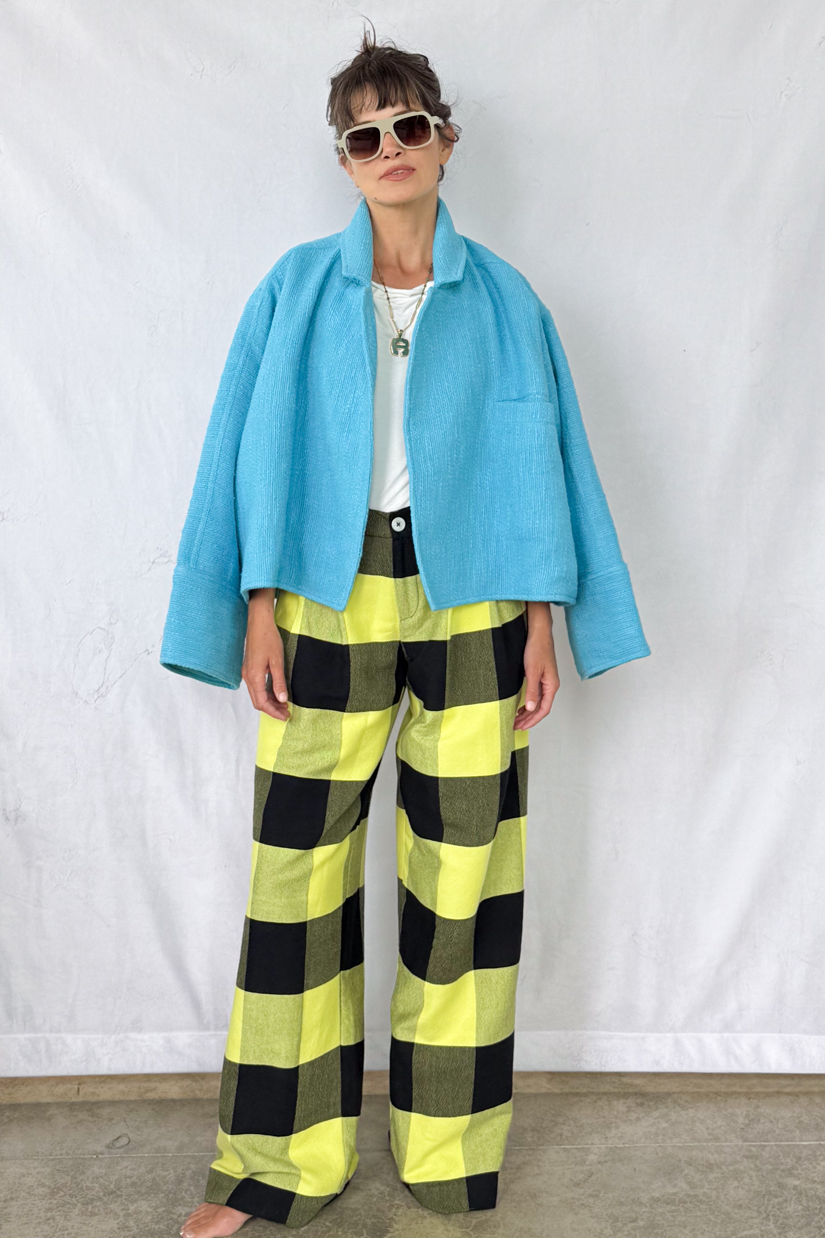 Bumblebee Plaid Trouser
