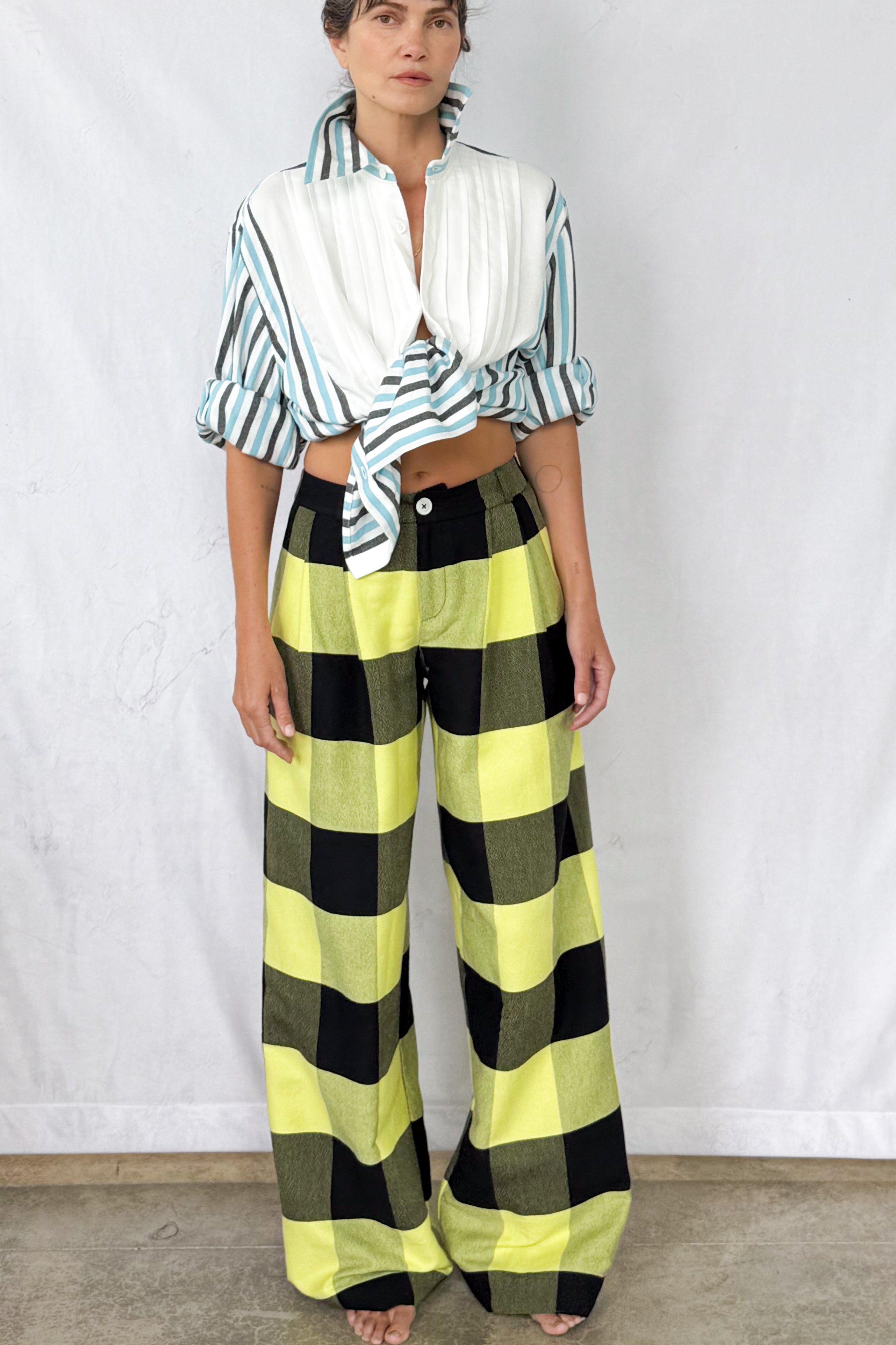 Bumblebee Plaid Trouser