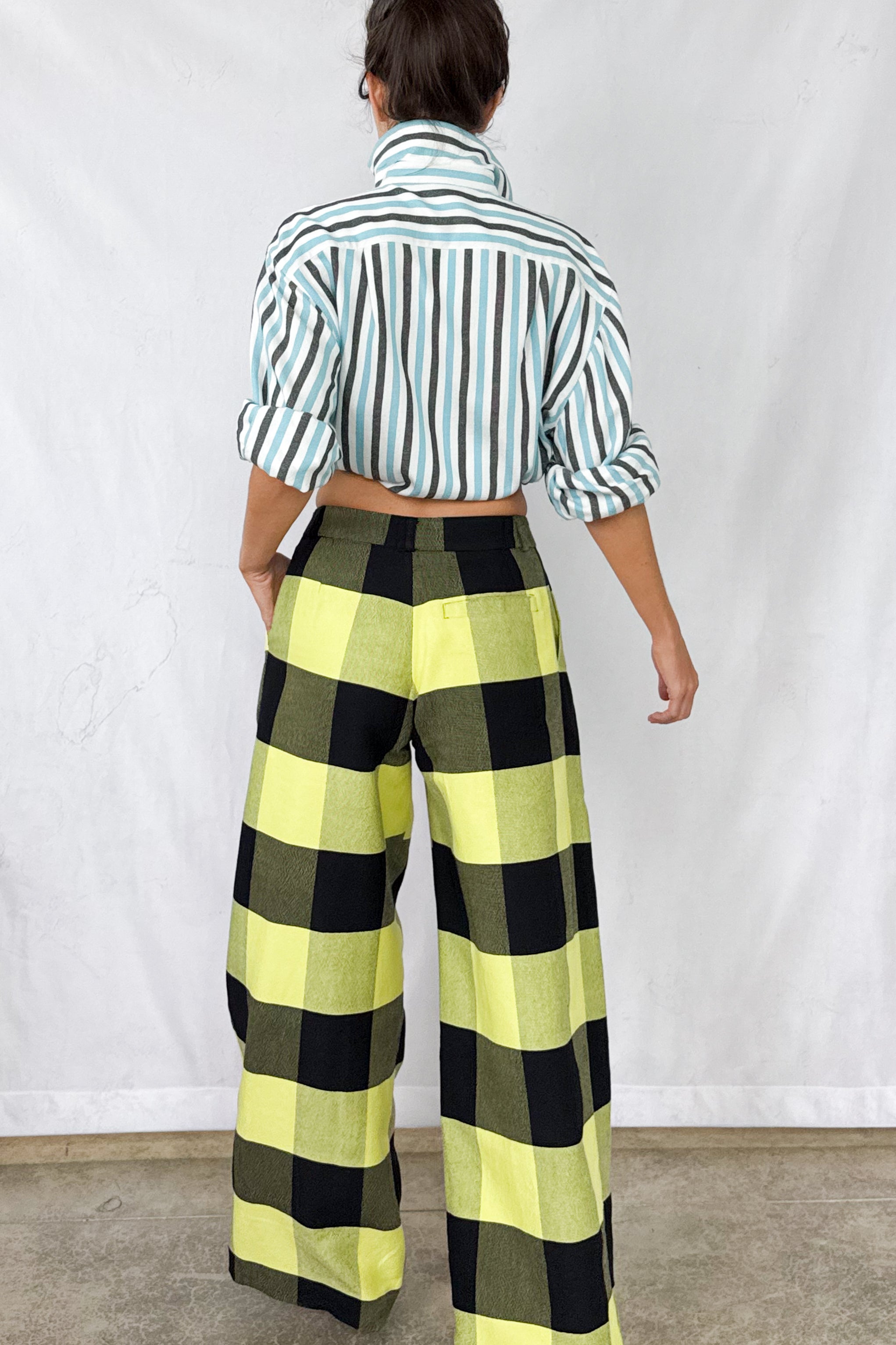 Bumblebee Plaid Trouser
