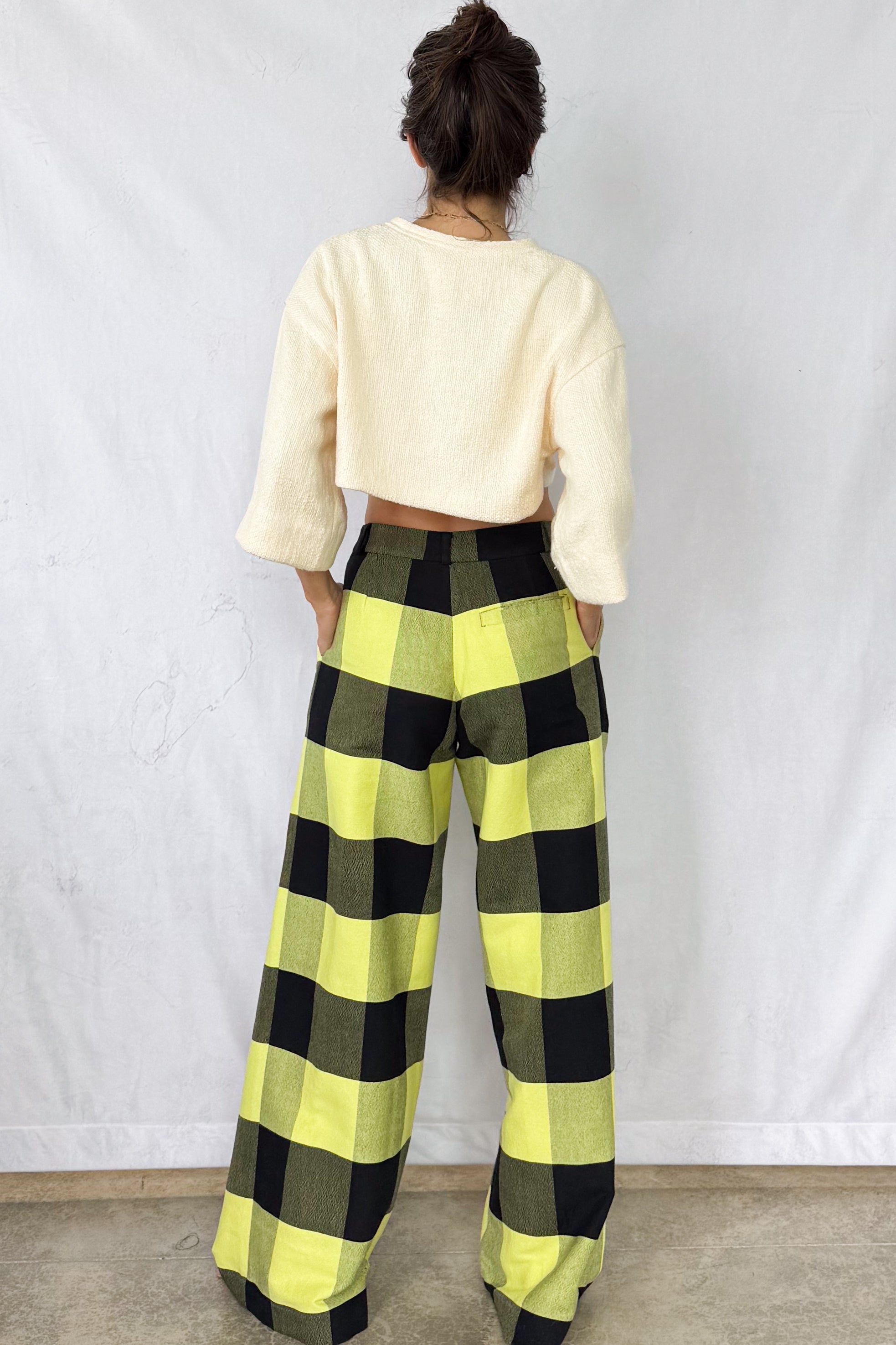 Bumblebee Plaid Trouser