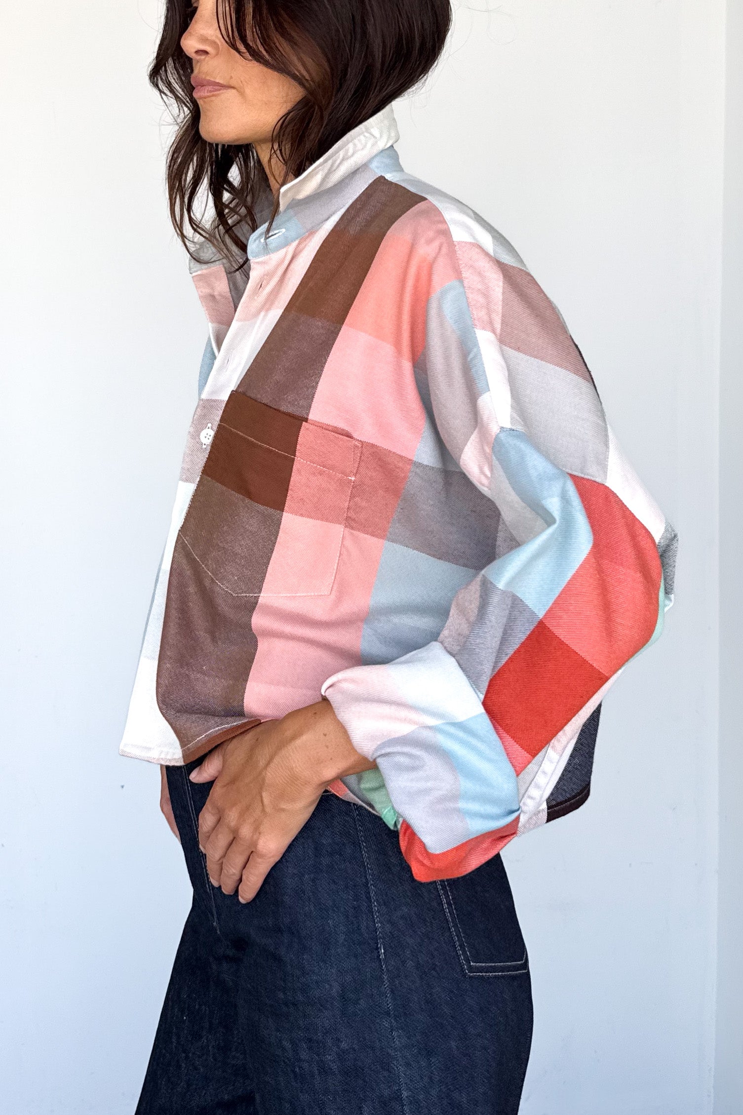Cropped Button Down Shirt