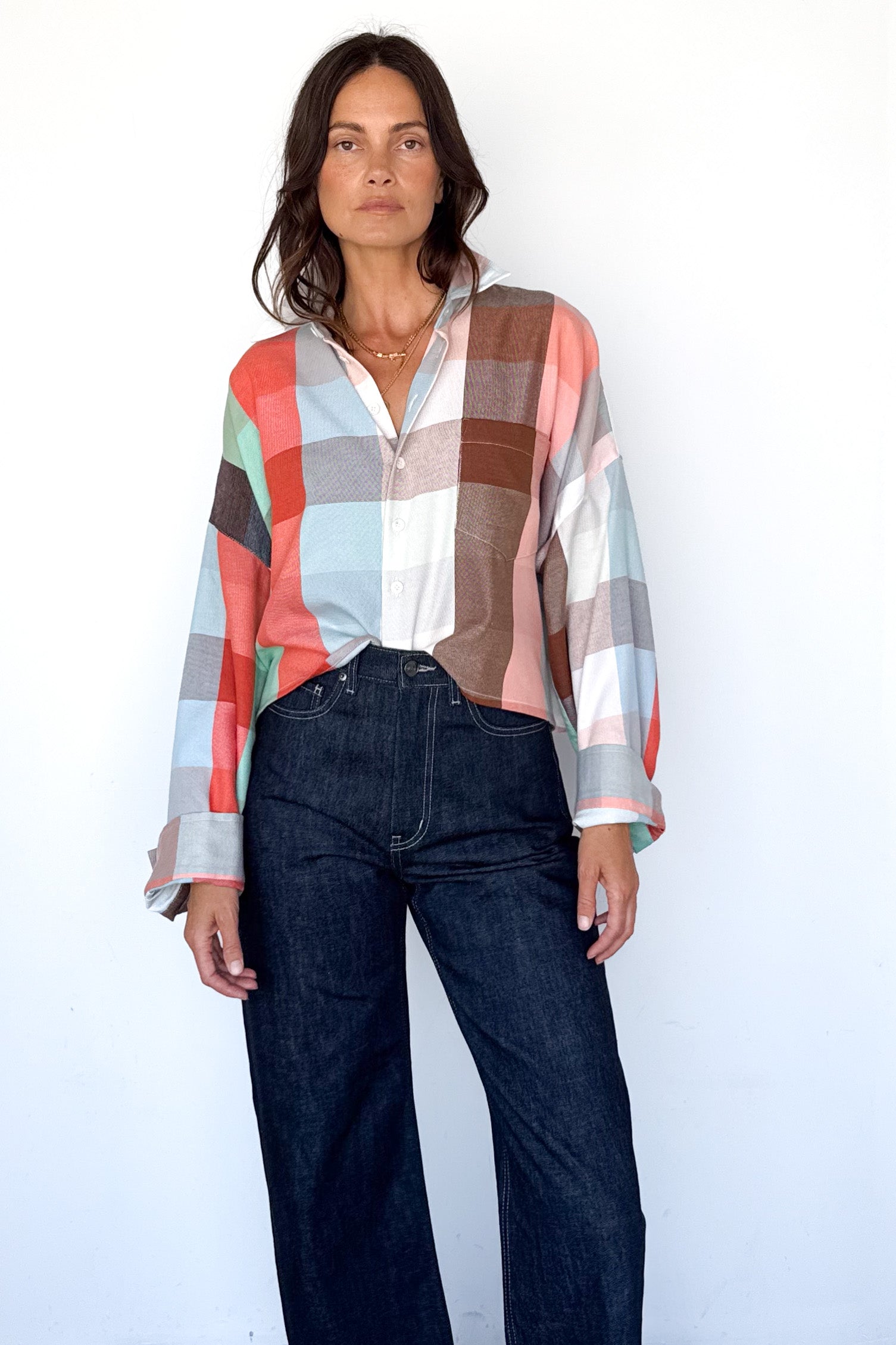 Cropped Button Down Shirt