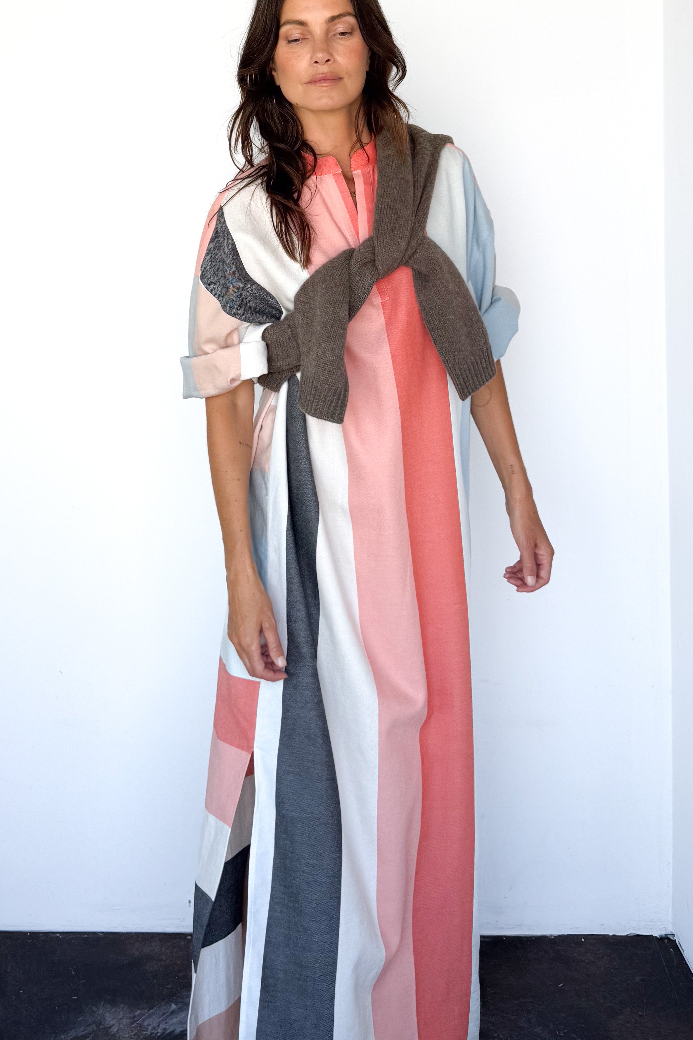 Nero Collar Caftan