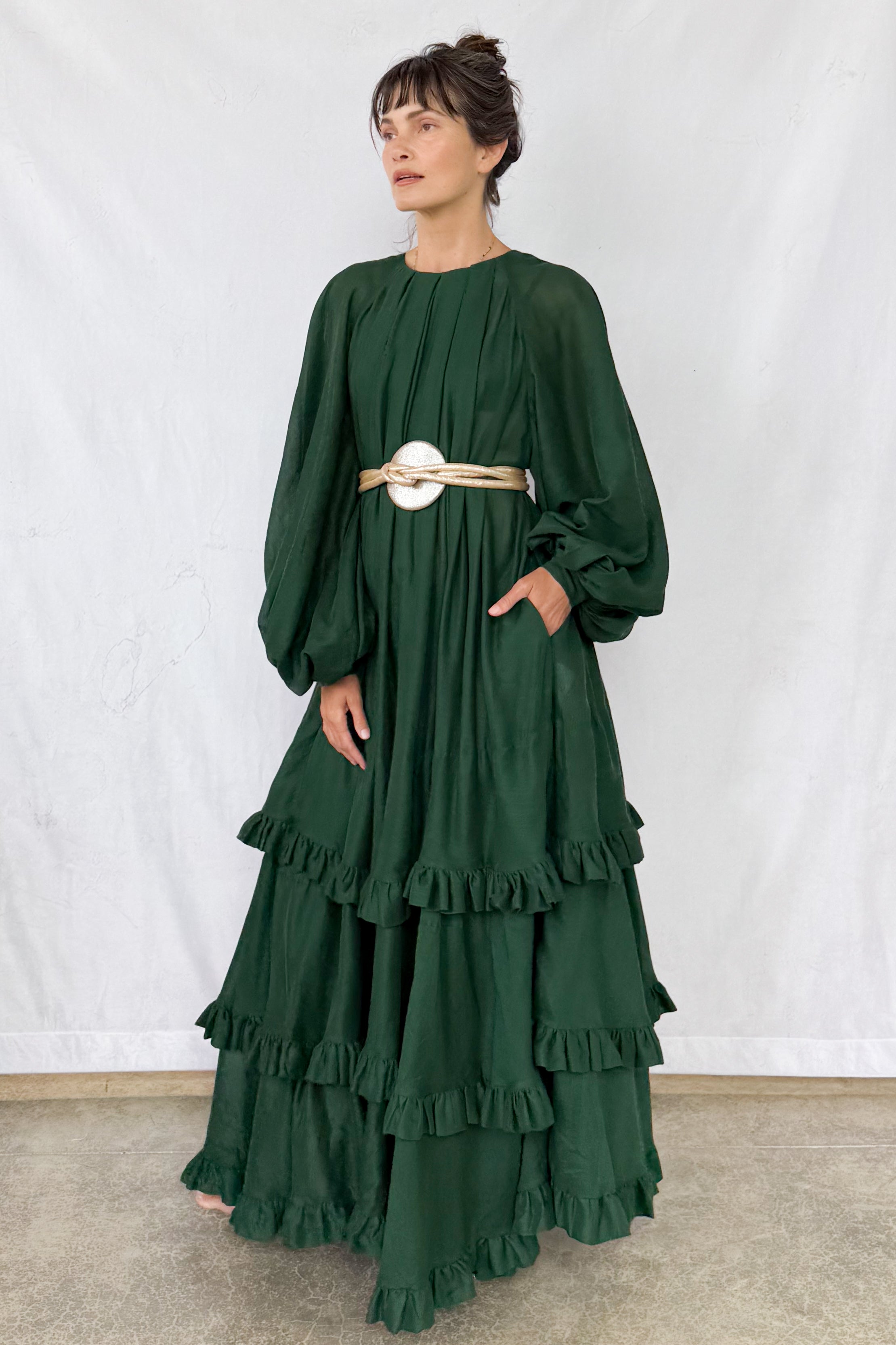 The Tiered Touareg Dress : Pine S