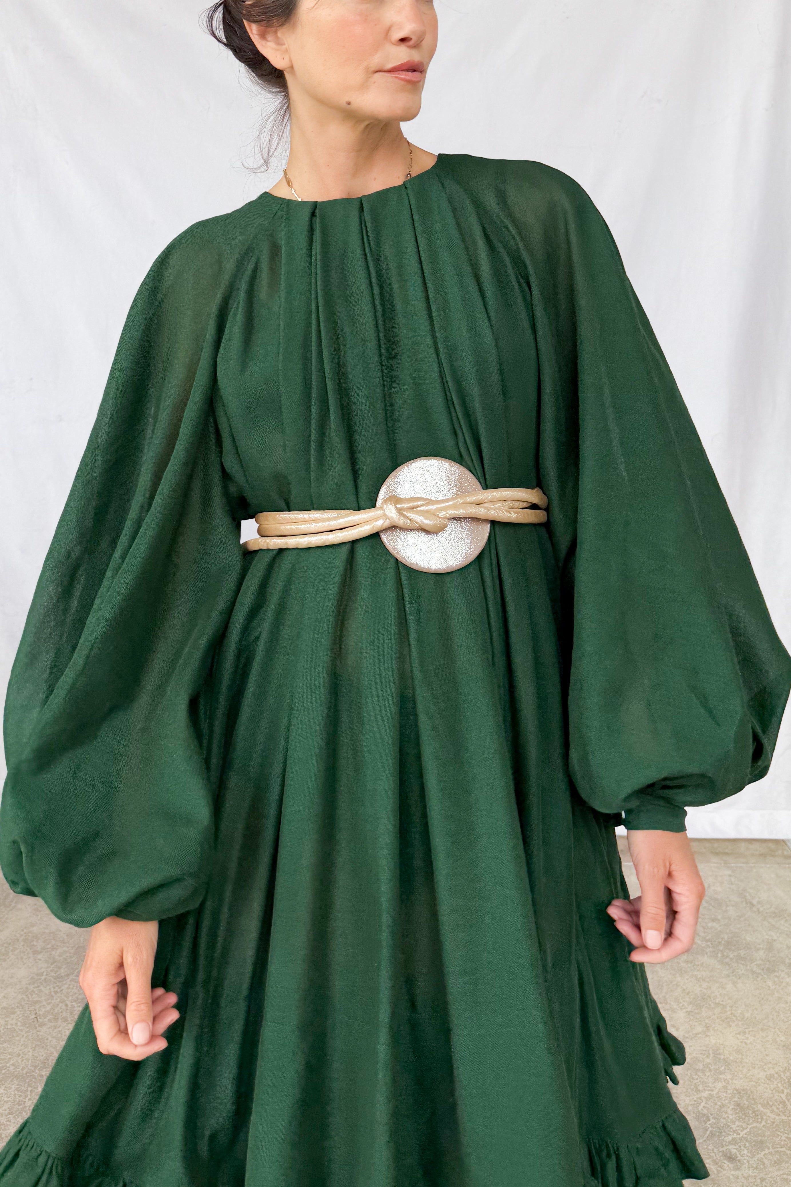 Pine Tiered Touareg Dress