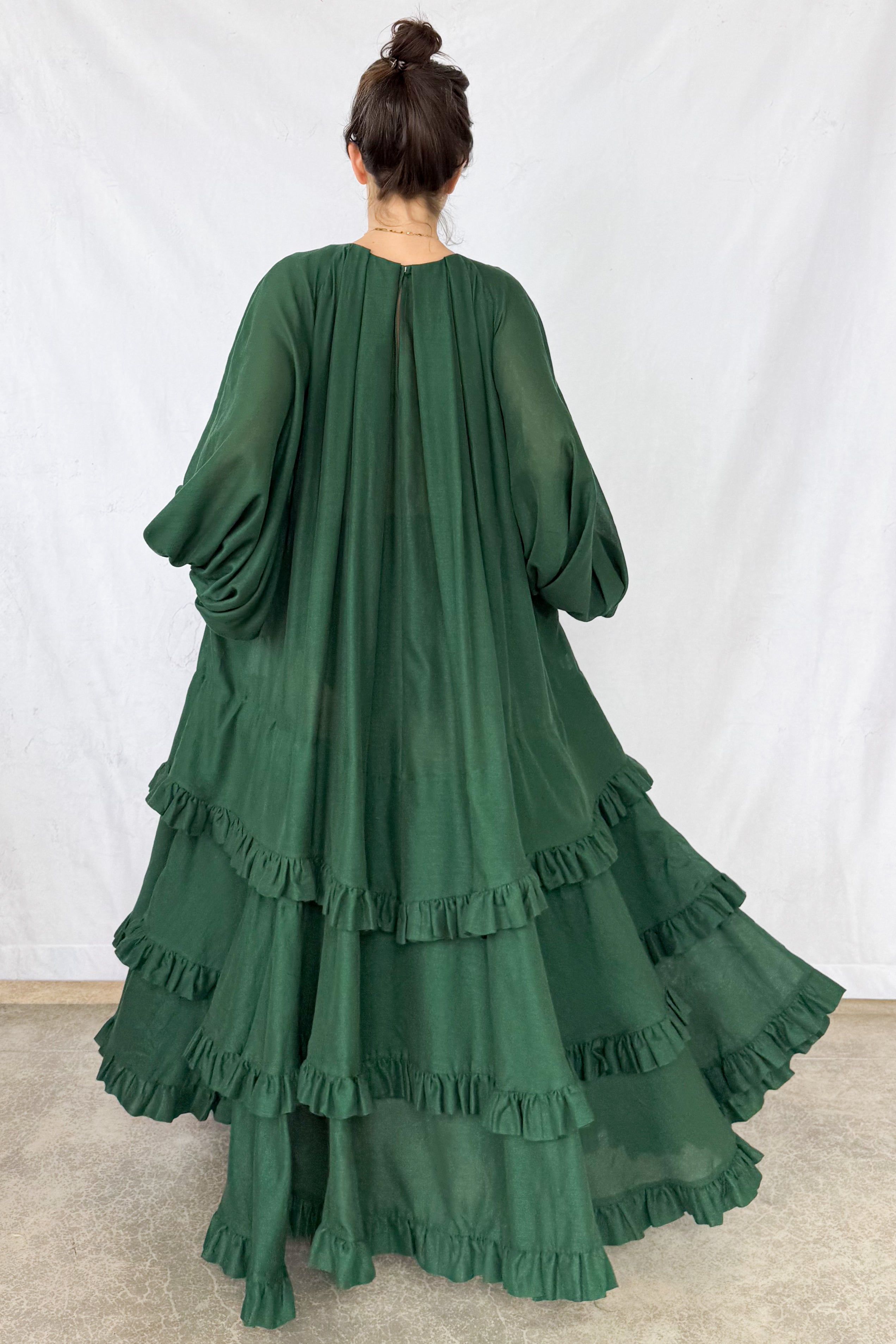 Pine Tiered Touareg Dress