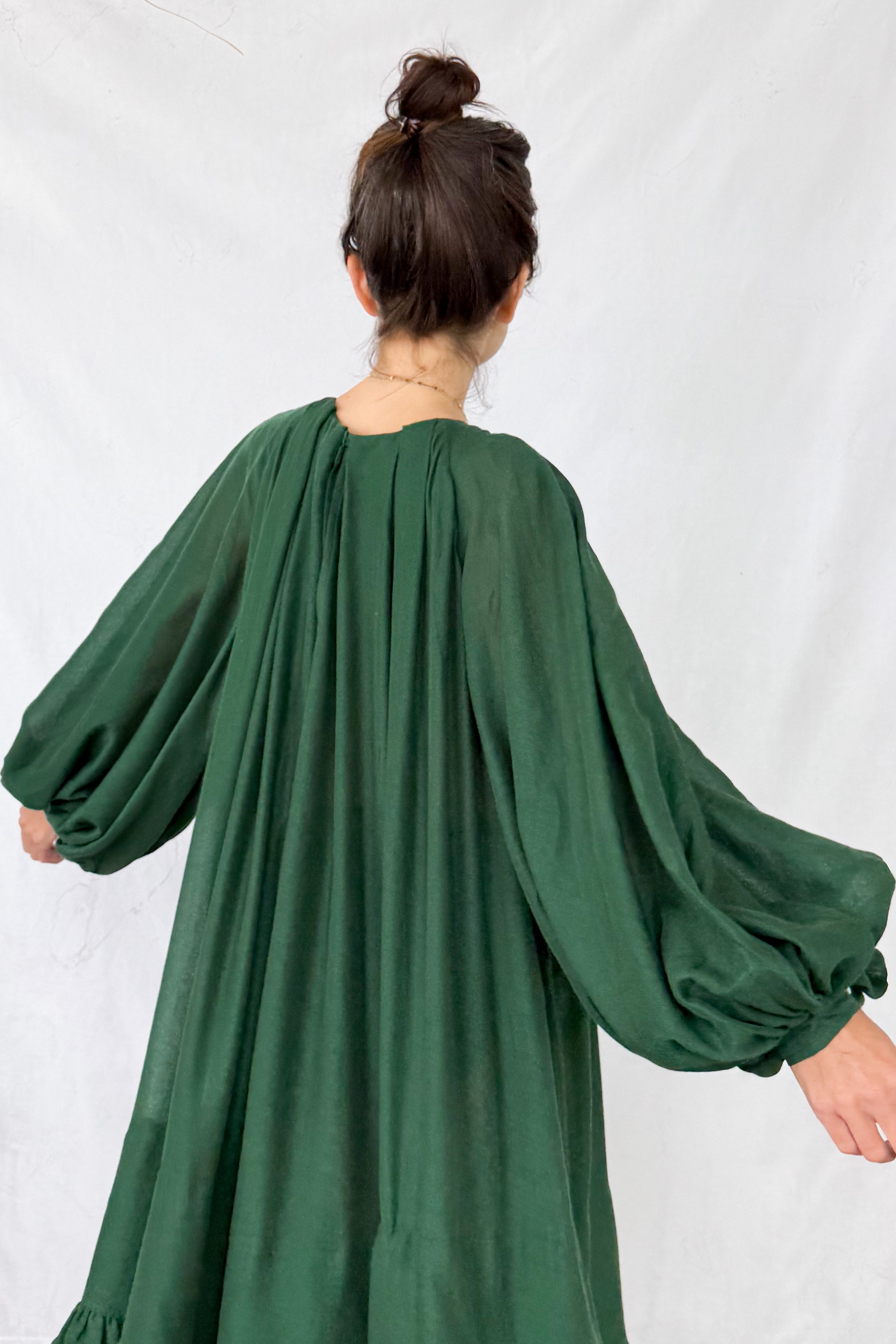 Pine Tiered Touareg Dress