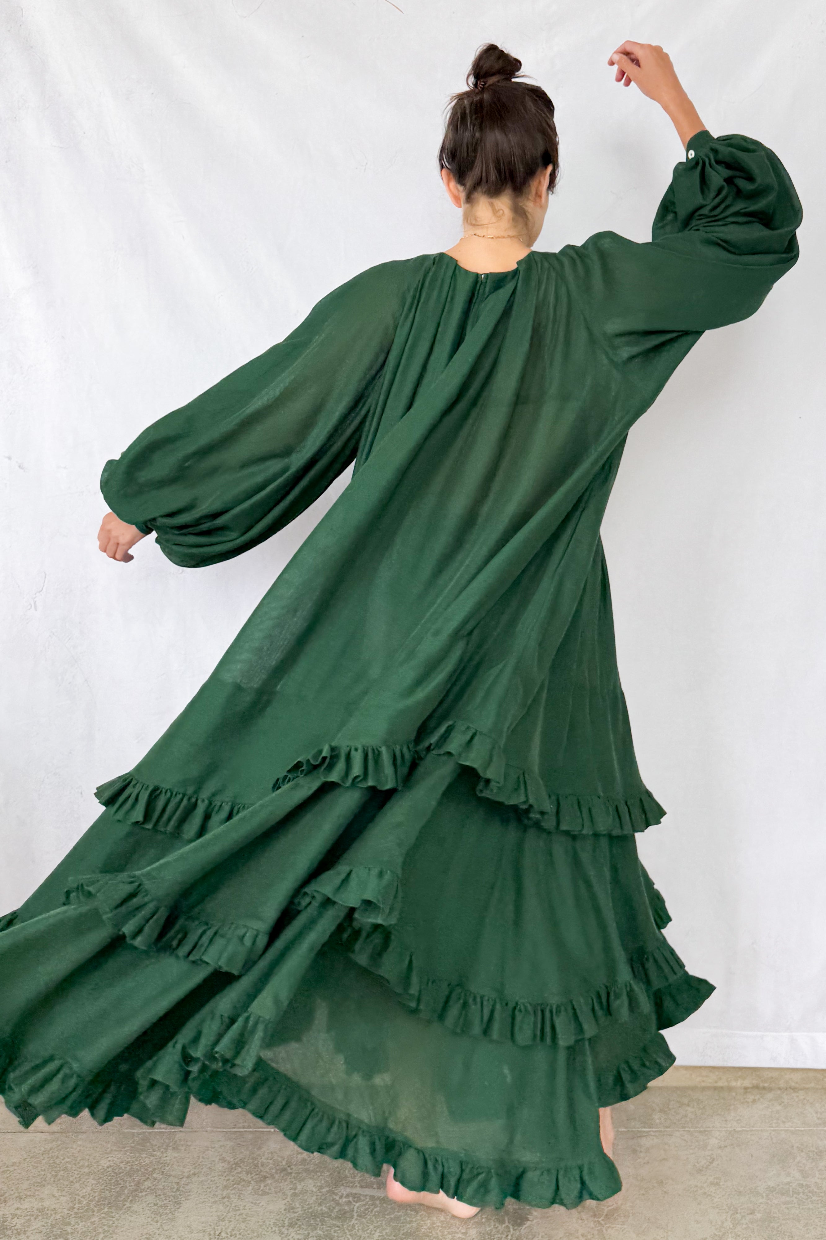 Pine Tiered Touareg Dress