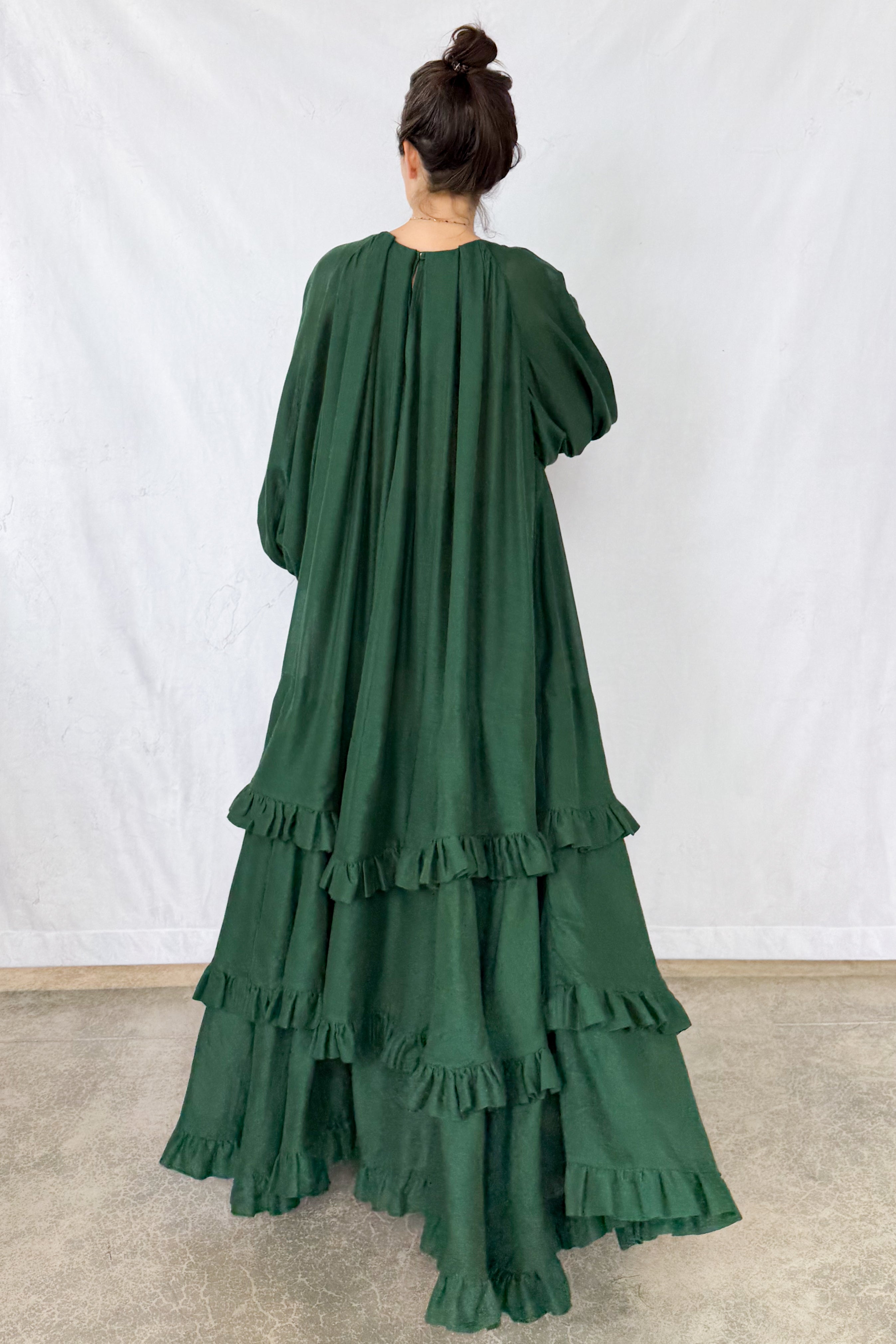 Pine Tiered Touareg Dress