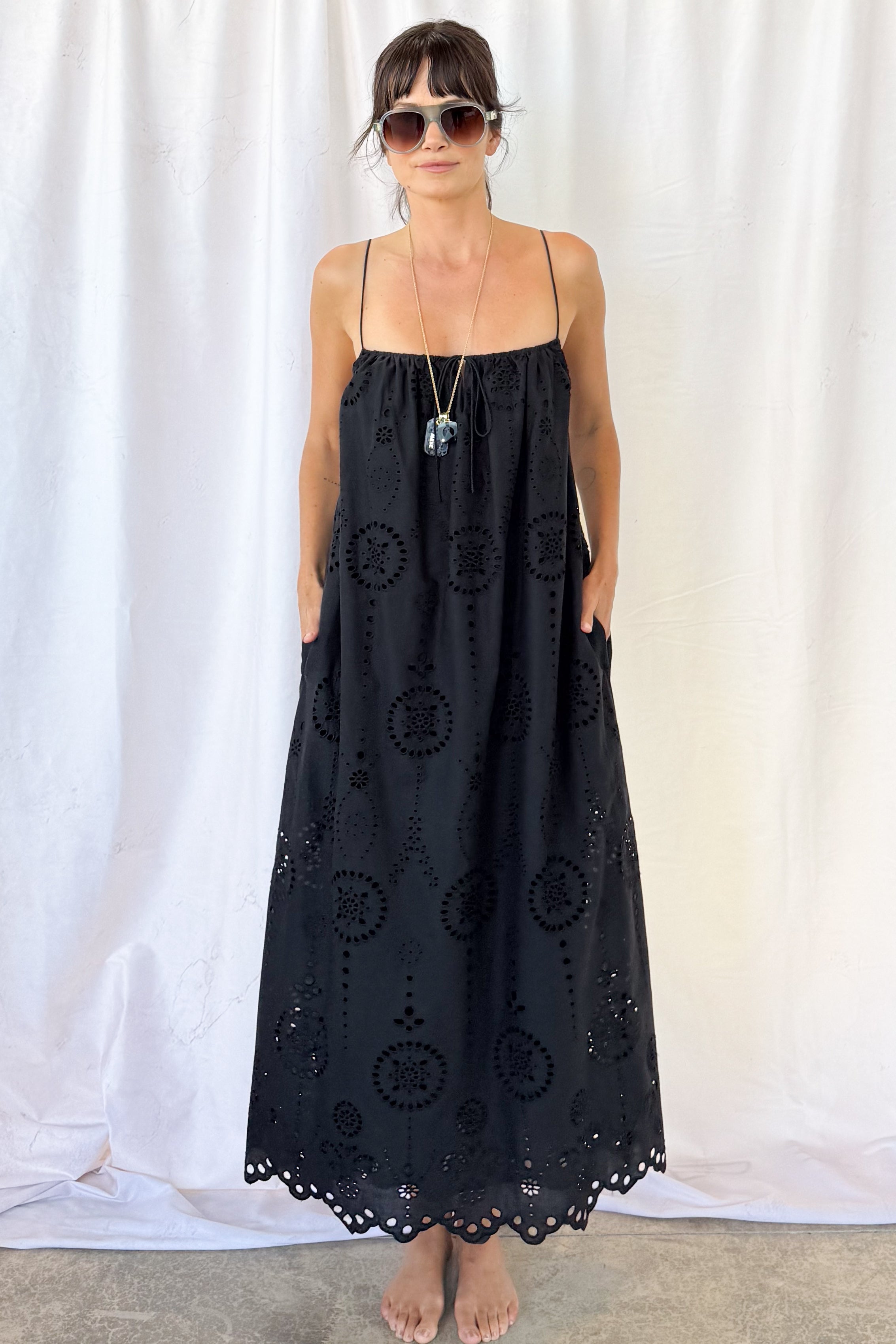 Broderie Midi Dress