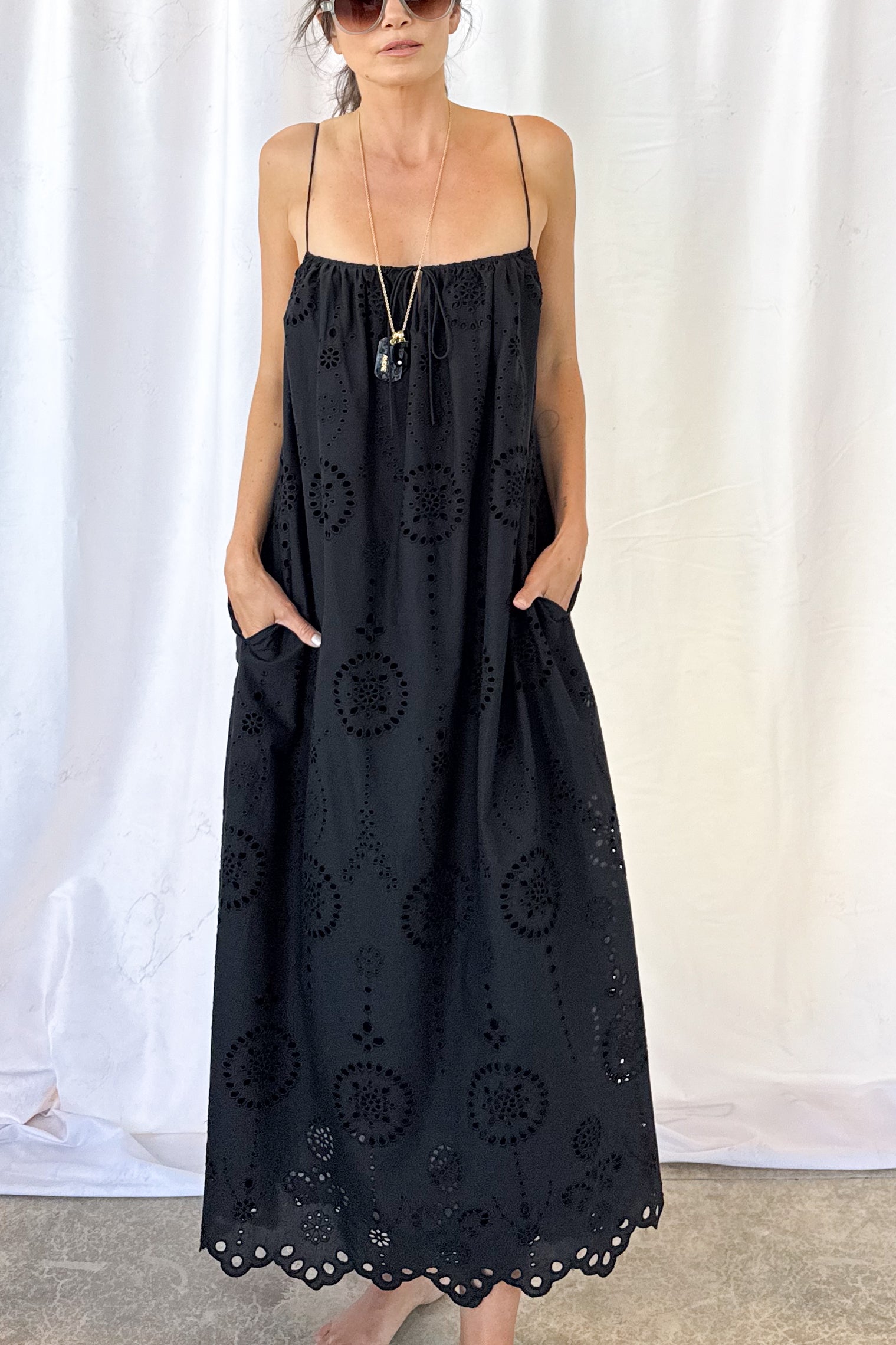 Broderie Midi Dress
