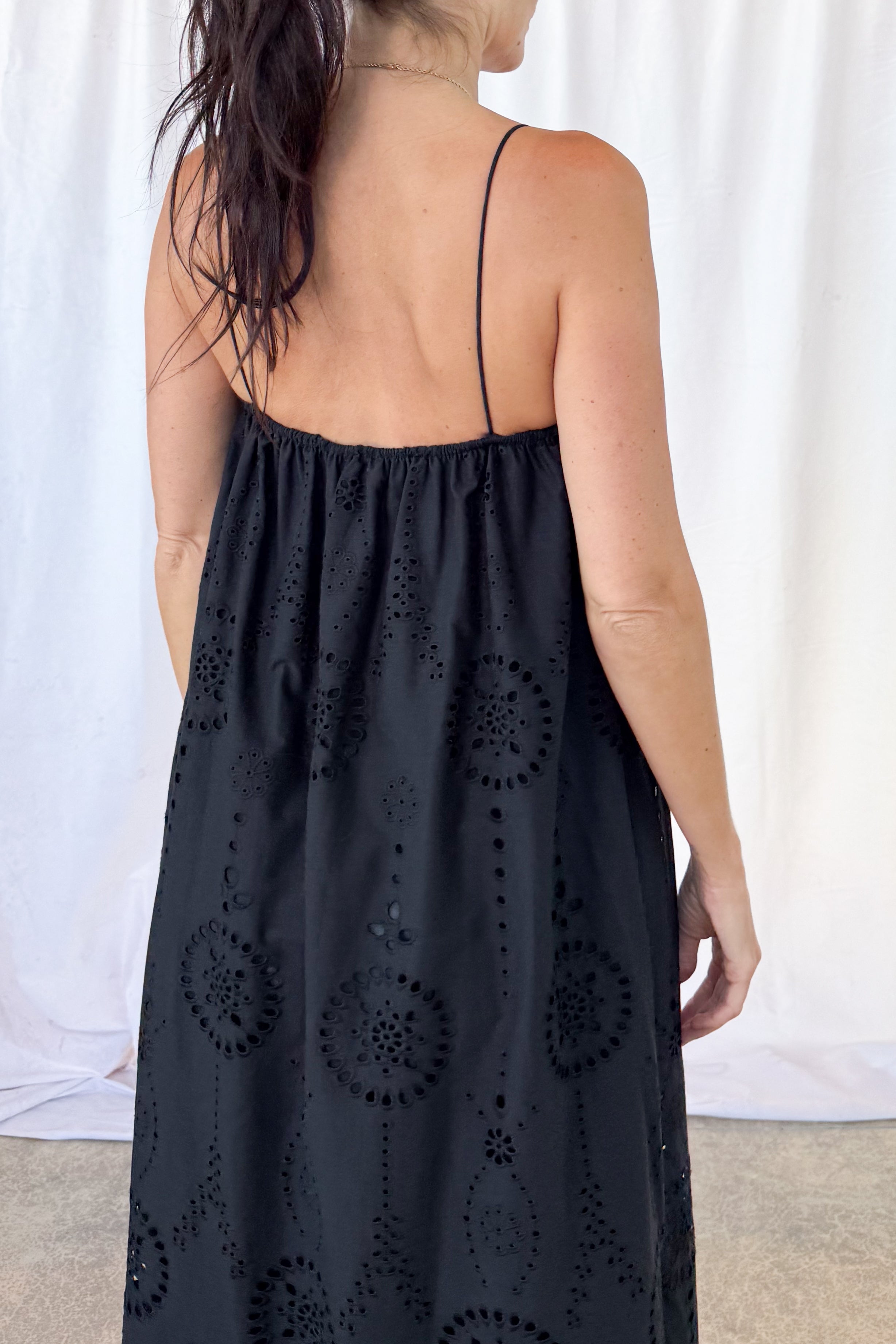 Broderie Midi Dress
