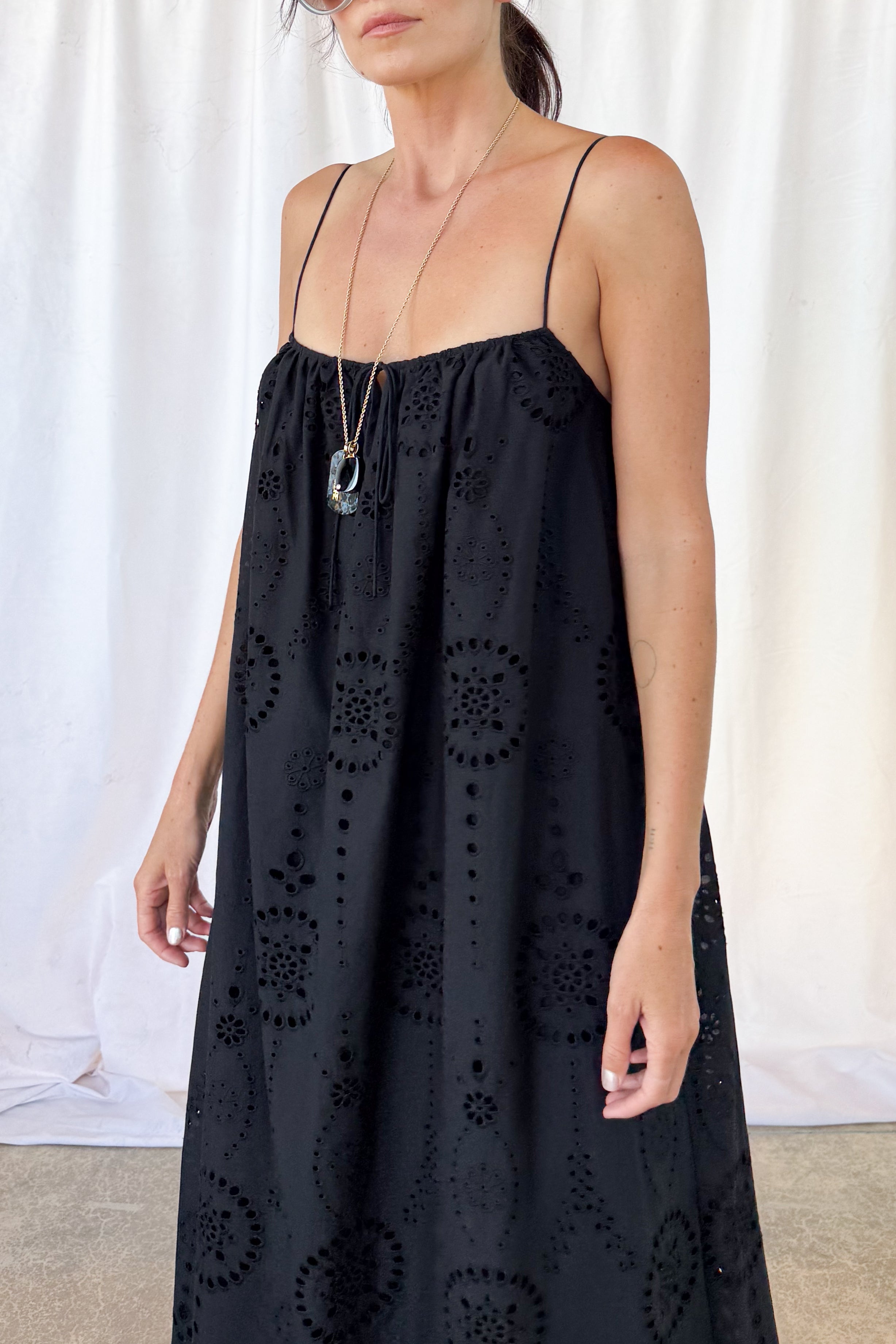 Broderie Midi Dress