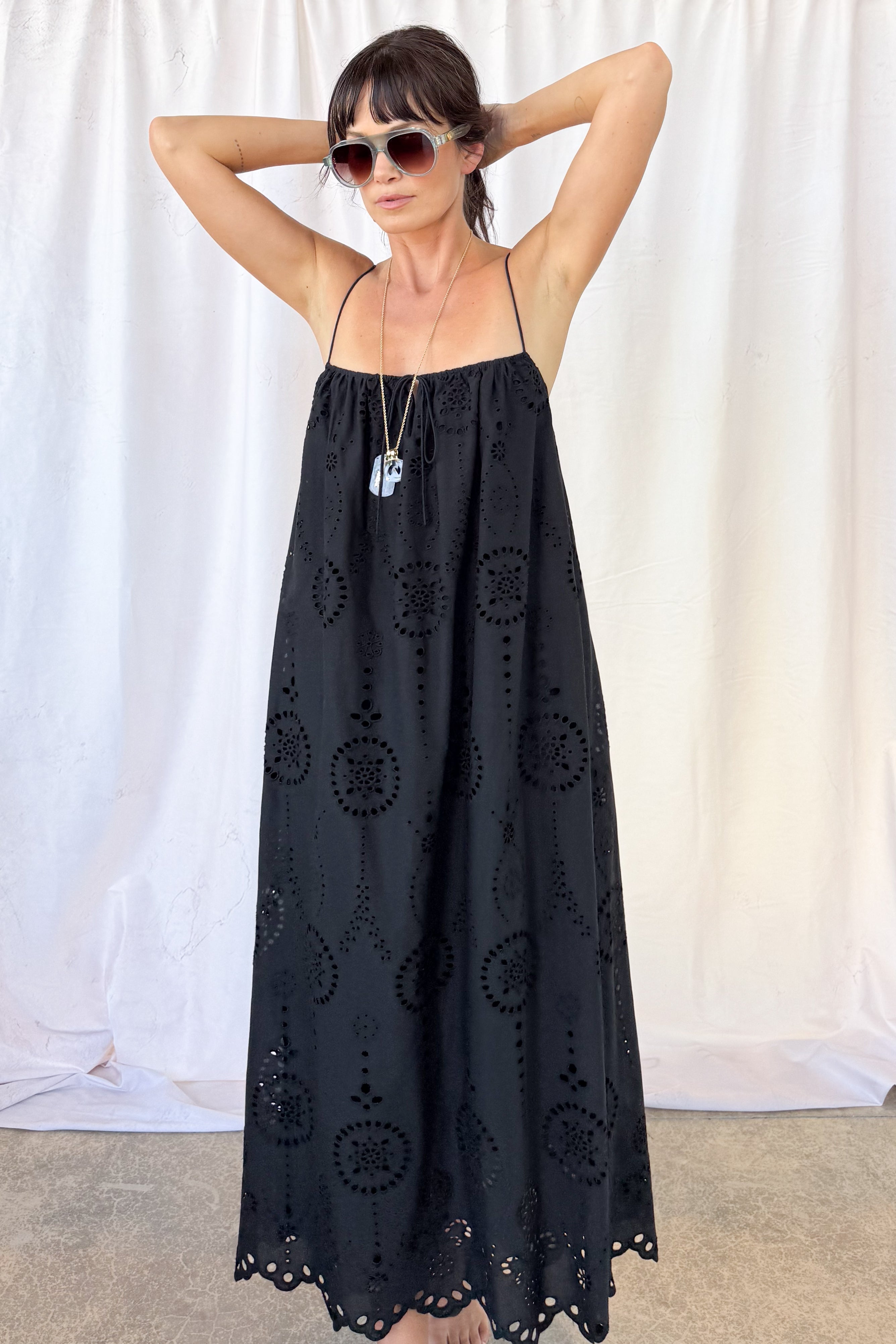 Broderie Midi Dress