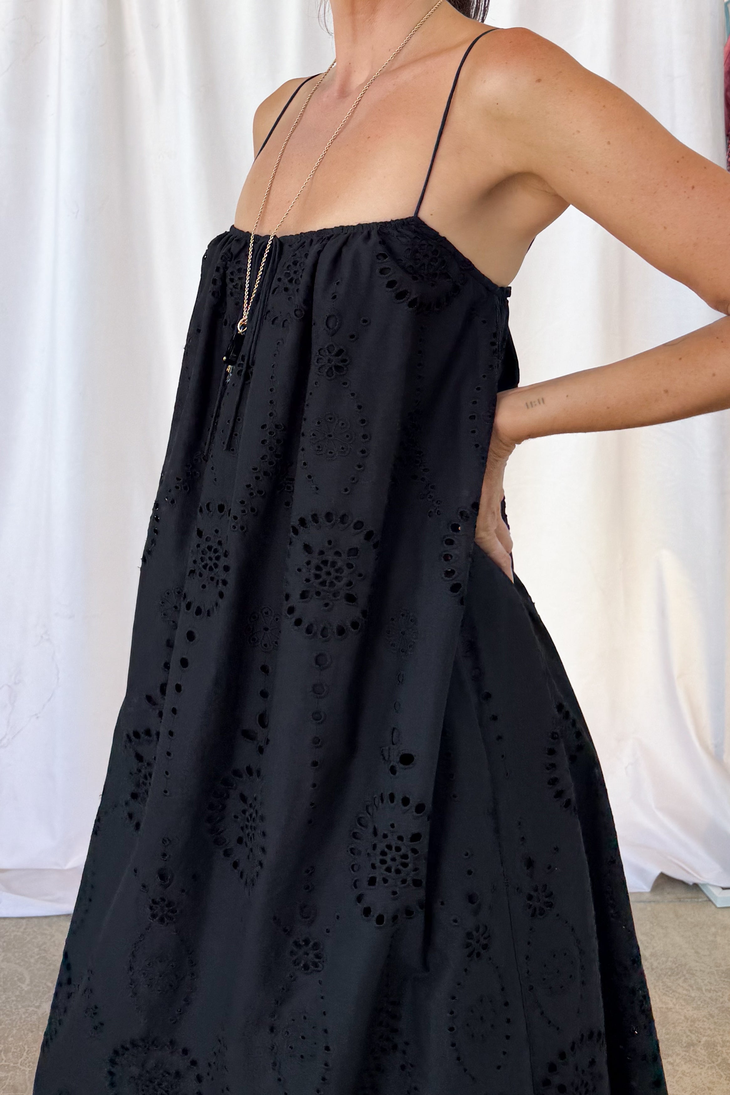Broderie Midi Dress