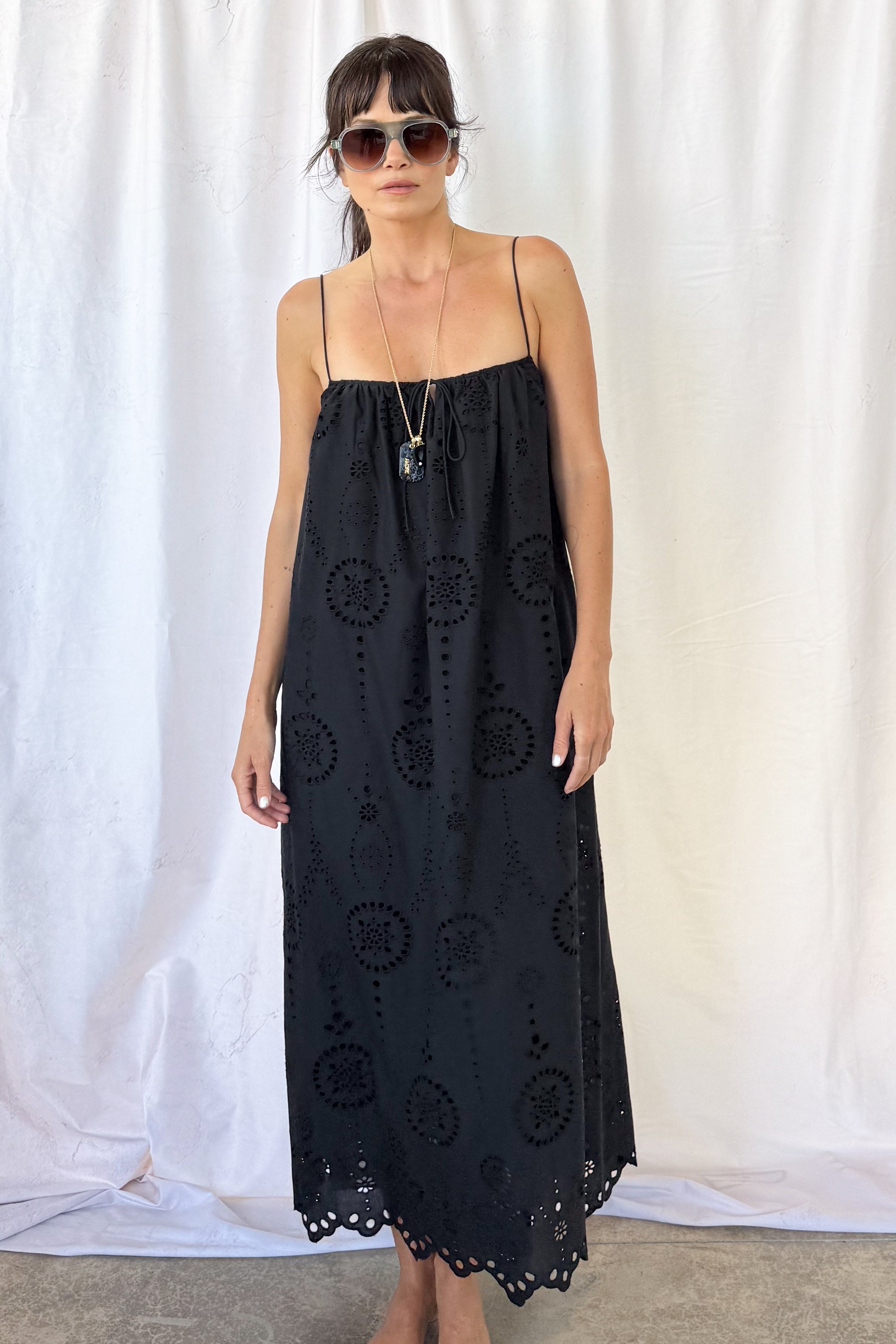Broderie Midi Dress
