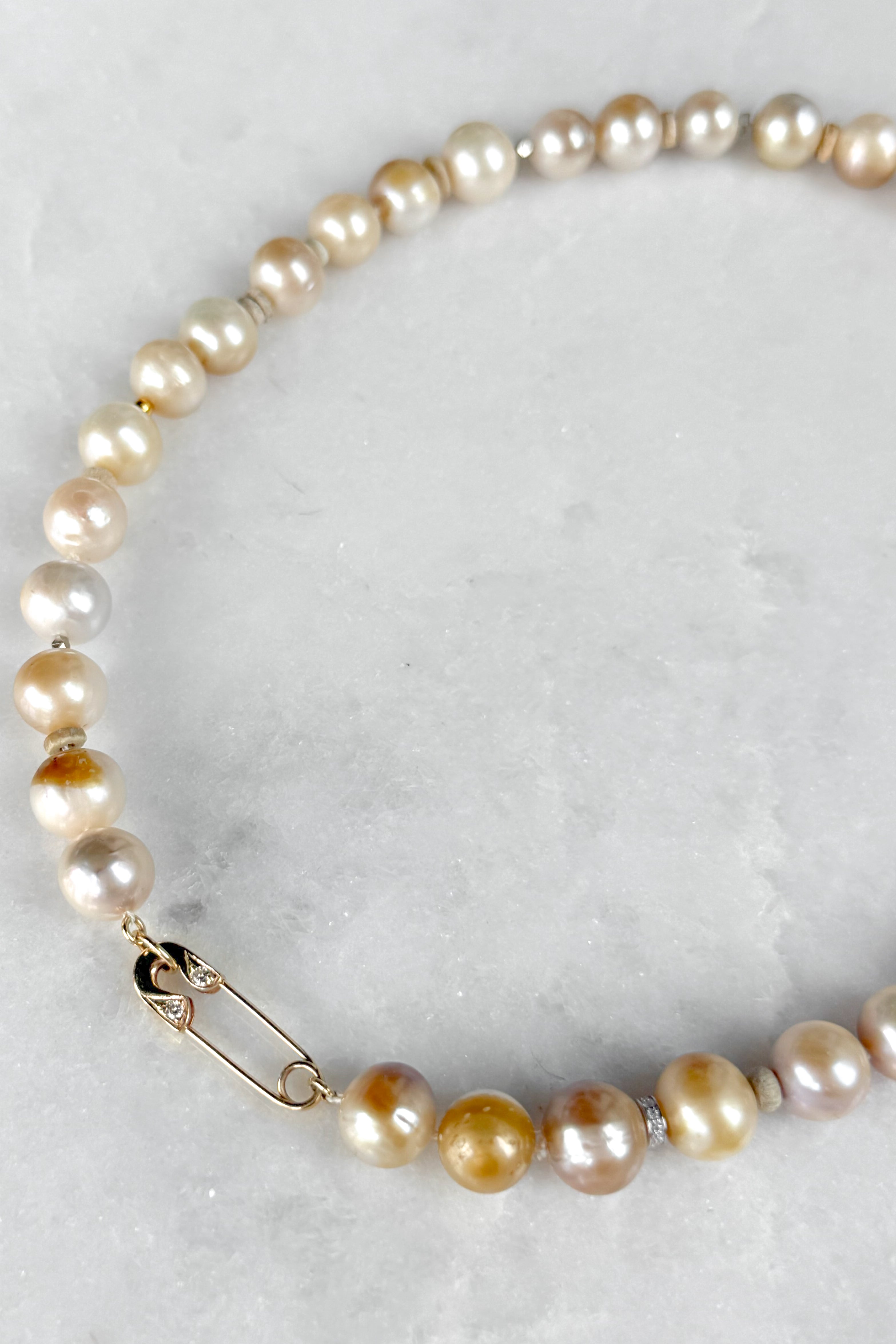 Golden White Nila Pearl Necklace