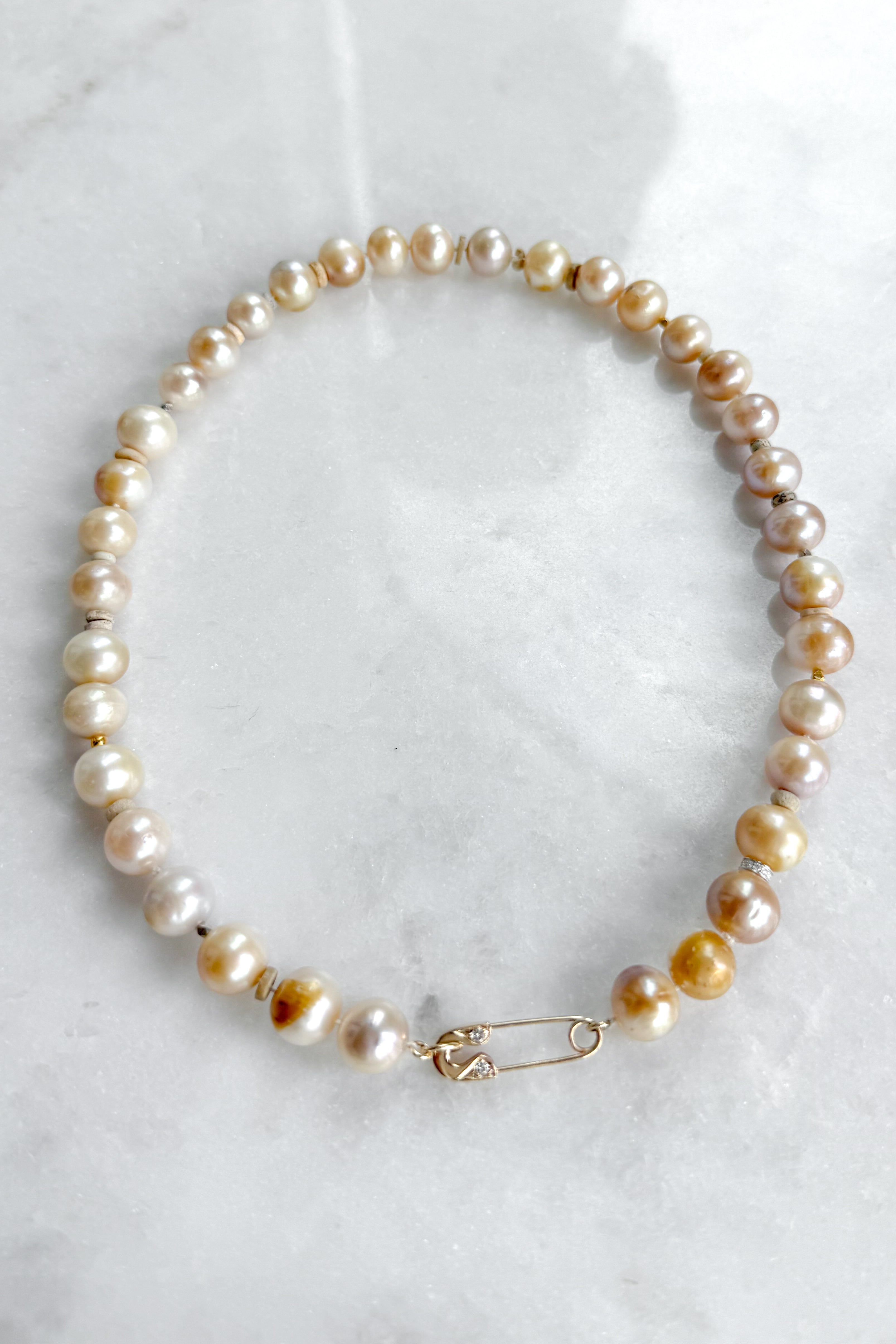 Golden White Nila Pearl Necklace
