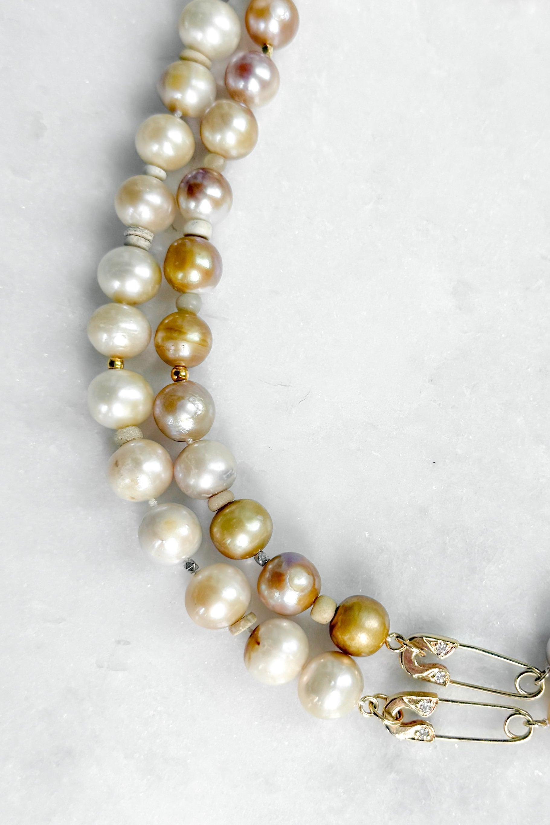 Golden White Nila Pearl Necklace