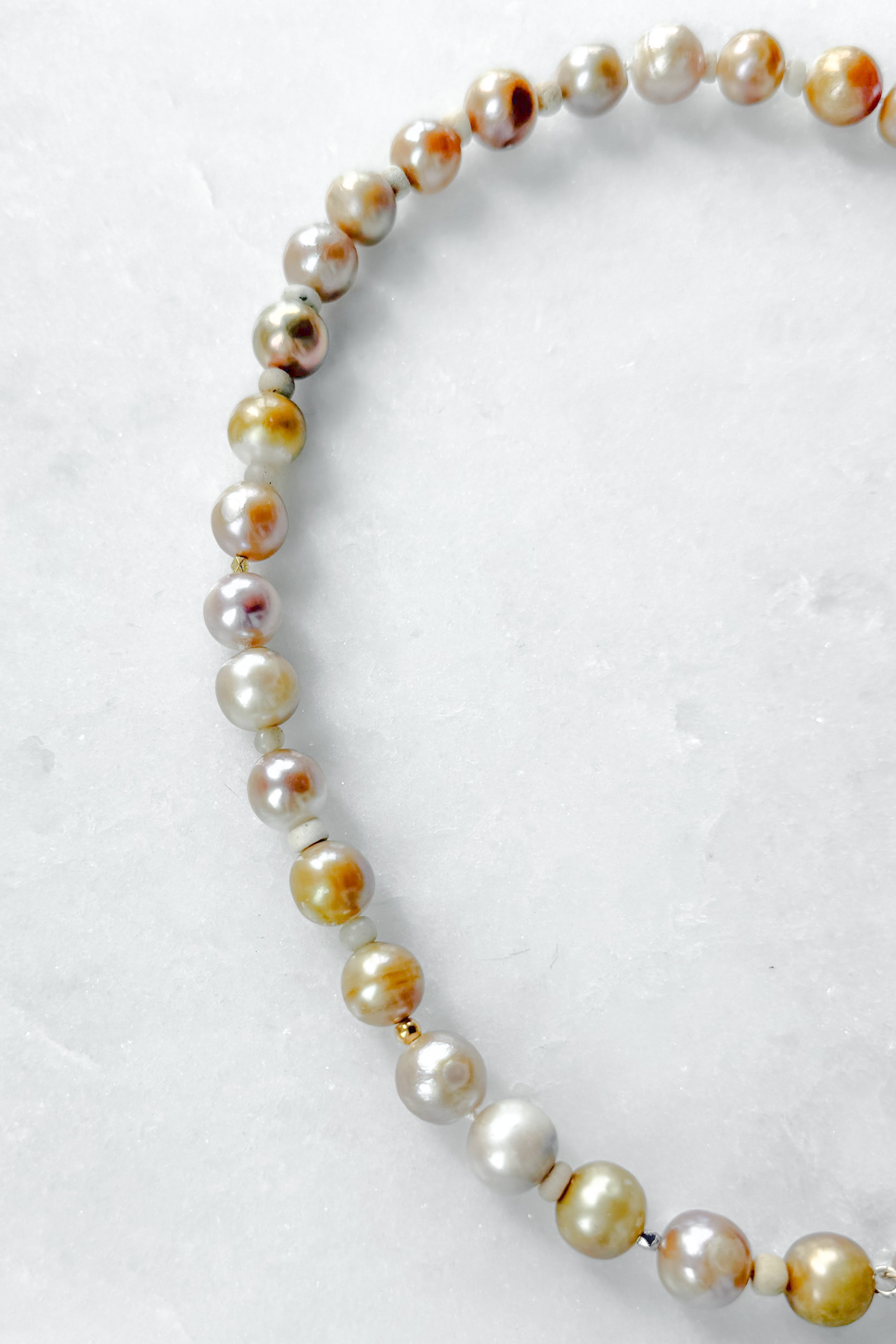 Mauve & Gold Nila Pearl Necklace